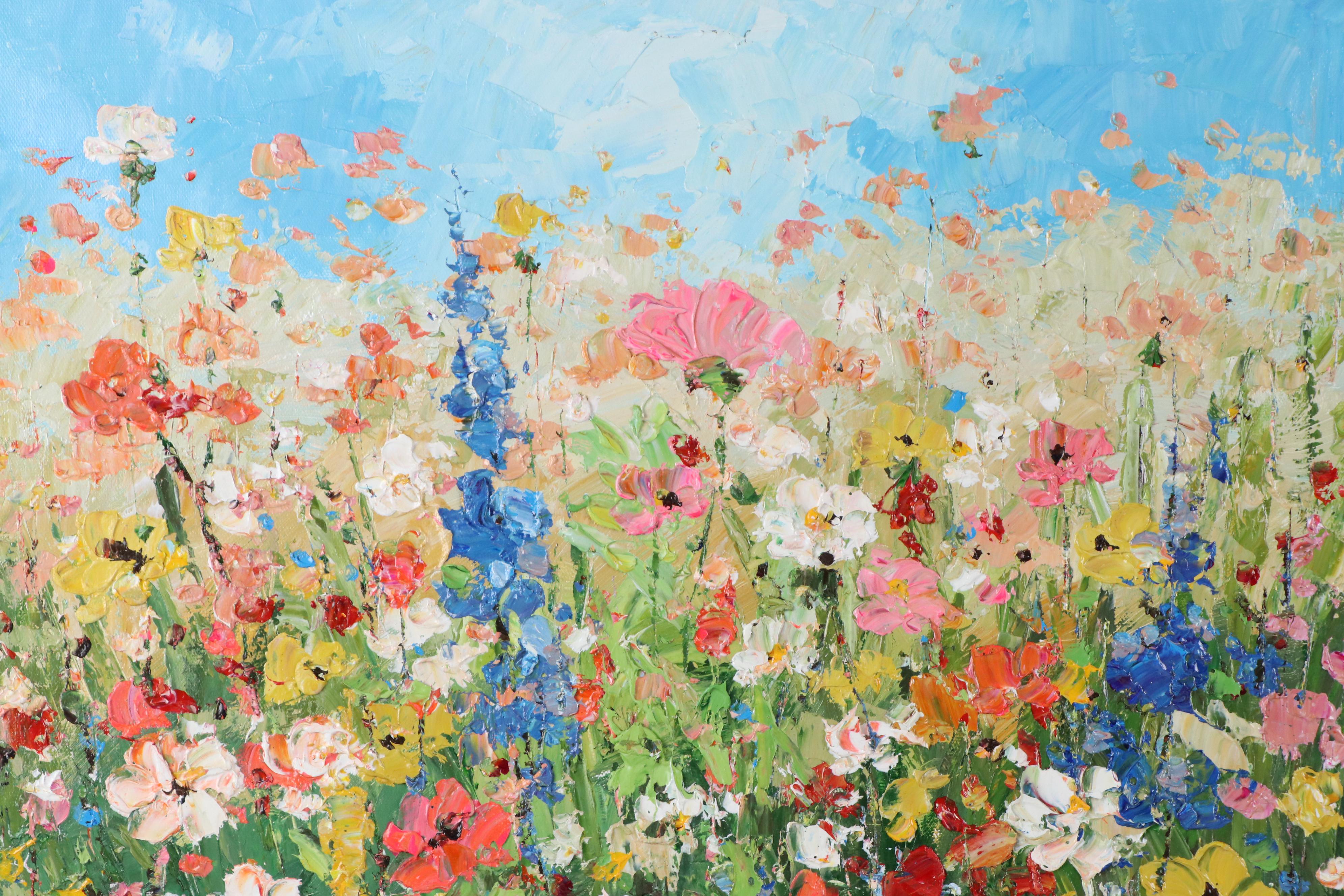 Ping Floral Landscape Oil Painting, 21st Century