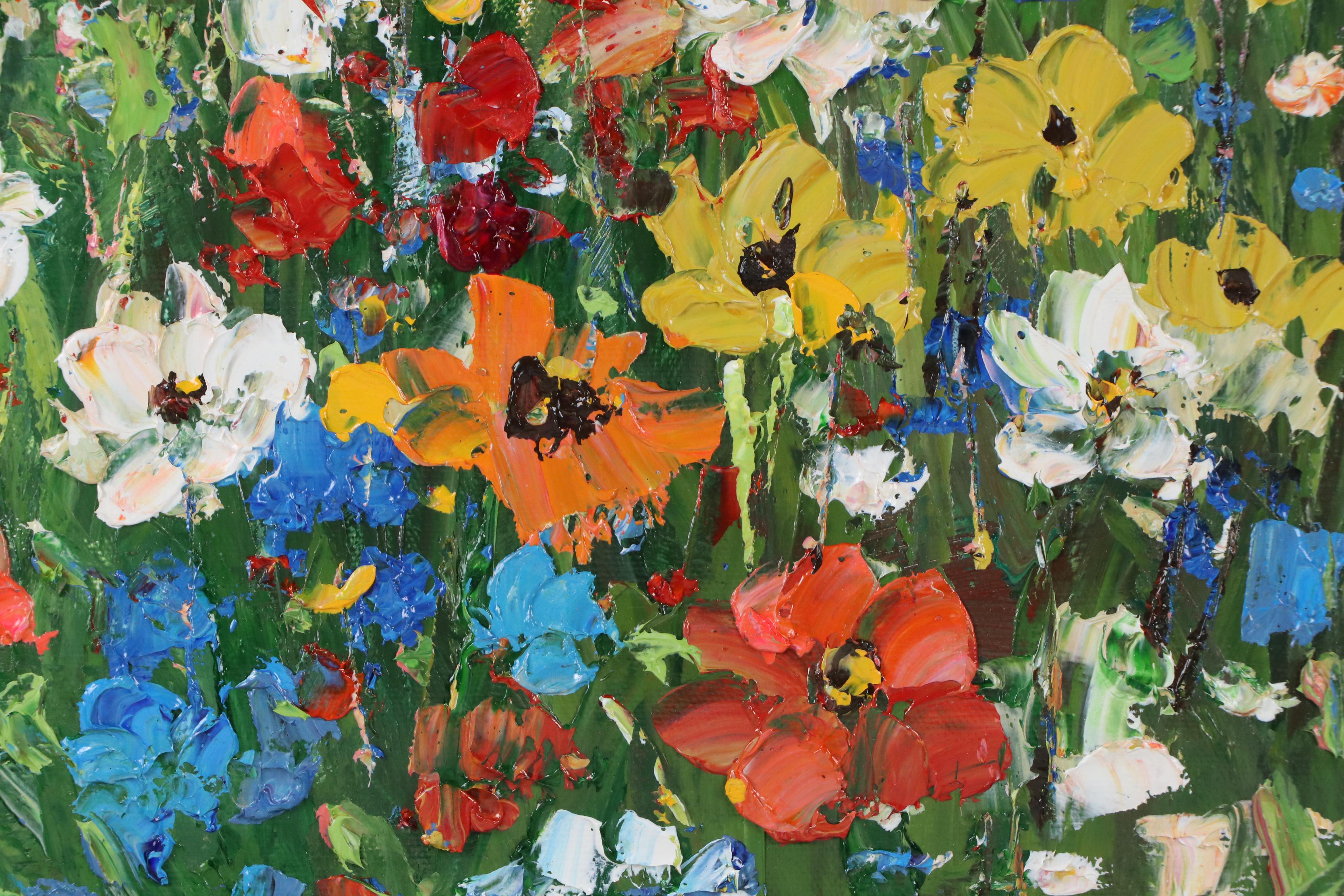 Ping Floral Landscape Oil Painting, 21st Century