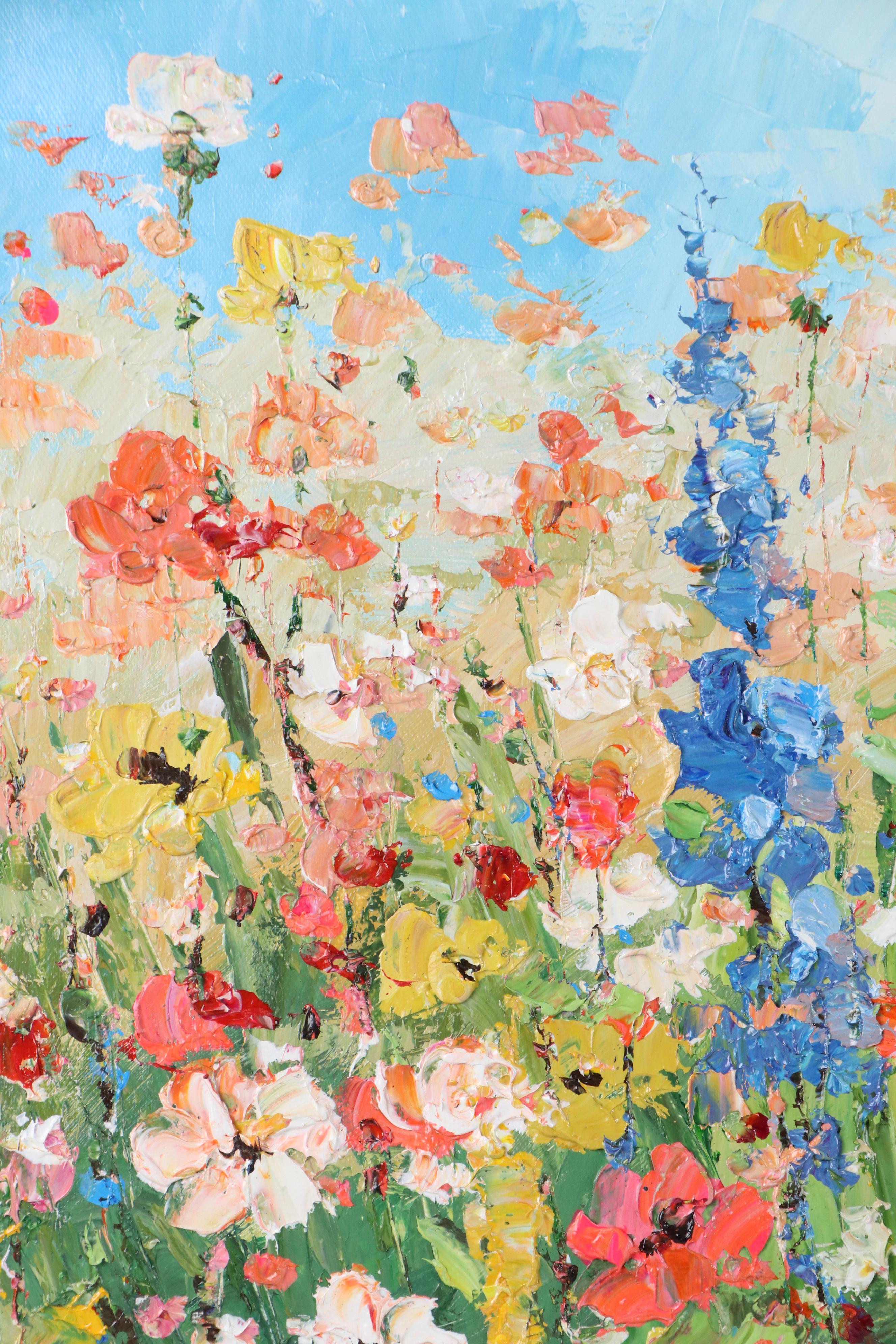 Ping Floral Landscape Oil Painting, 21st Century