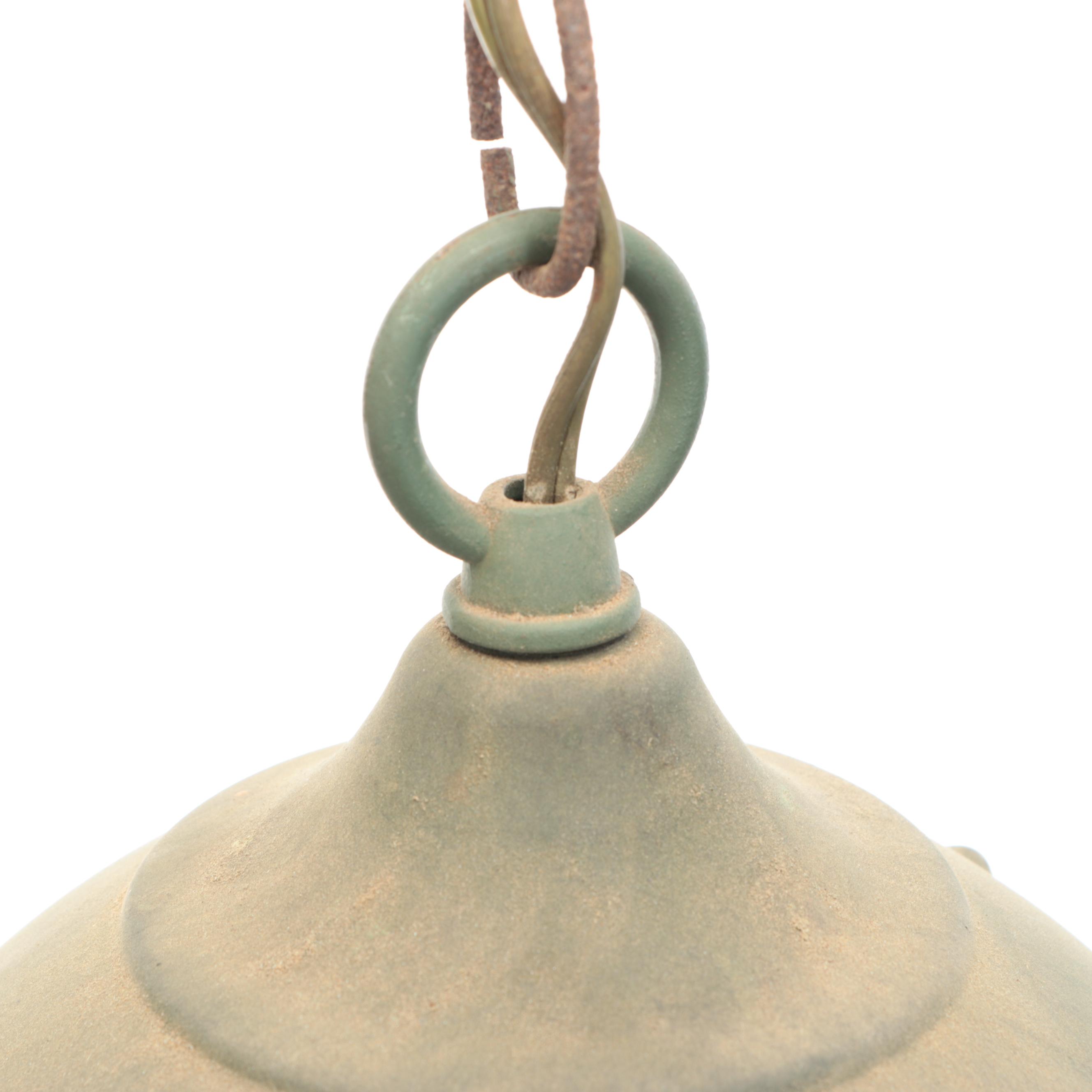 Arts and Crafts Amber Glass Pendant Swag Light