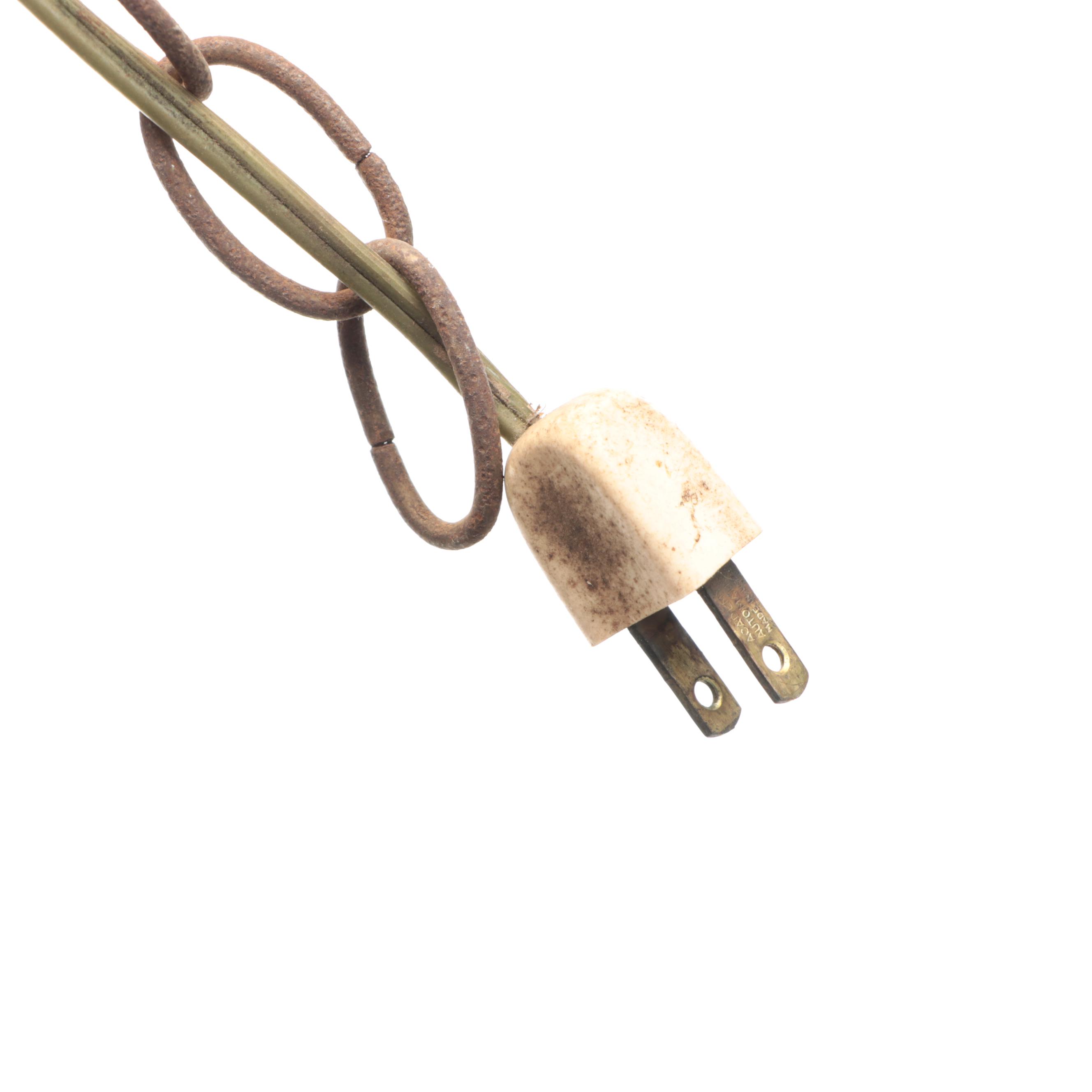 Arts and Crafts Amber Glass Pendant Swag Light