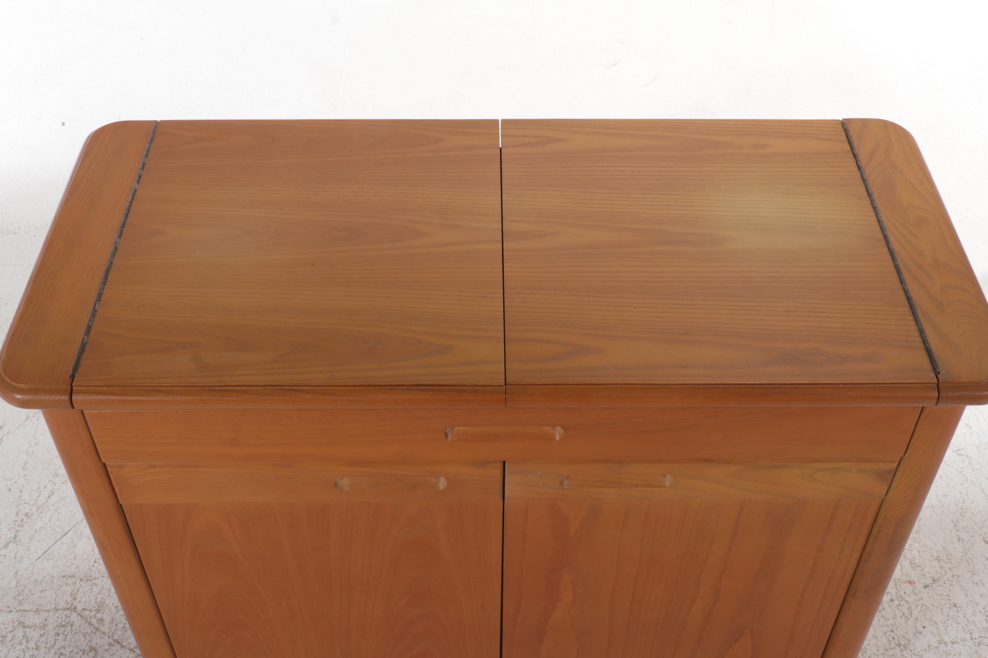 Thomasville Modernist Oak Flip-Top Server