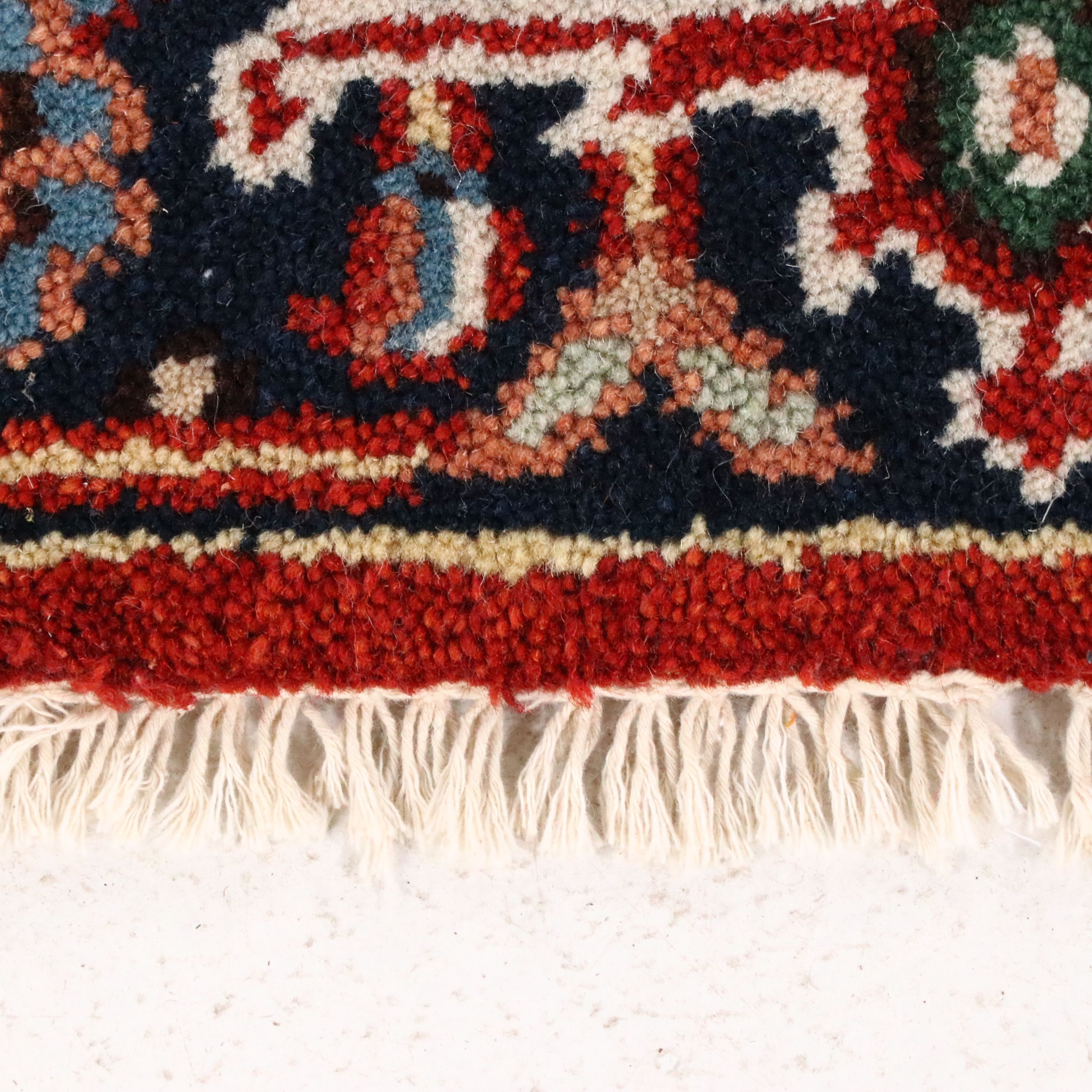 2'6 x 7'10 Hand-Knotted Indo-Persian Serapi Style Carpet Runner