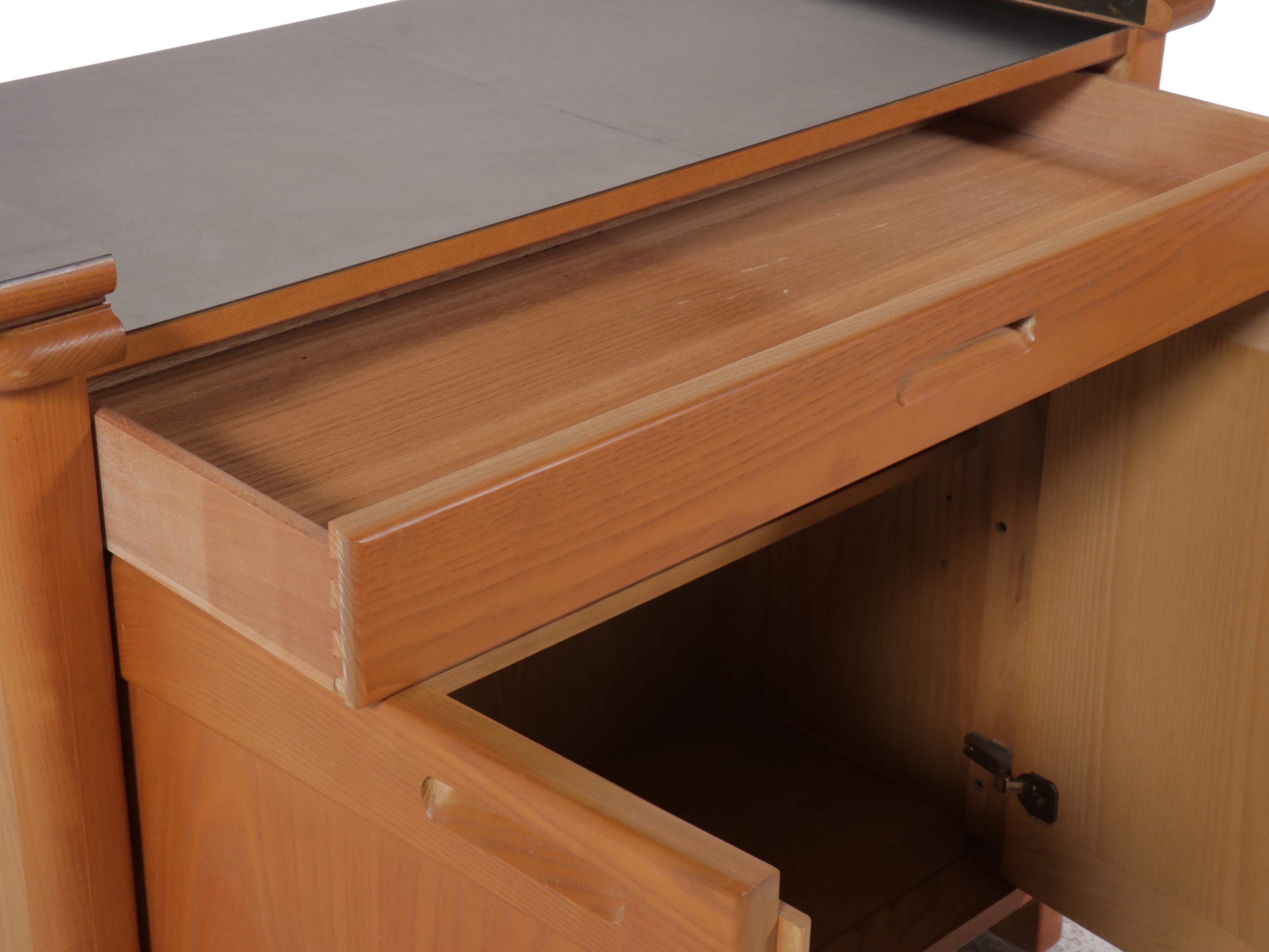 Thomasville Modernist Oak Flip-Top Server