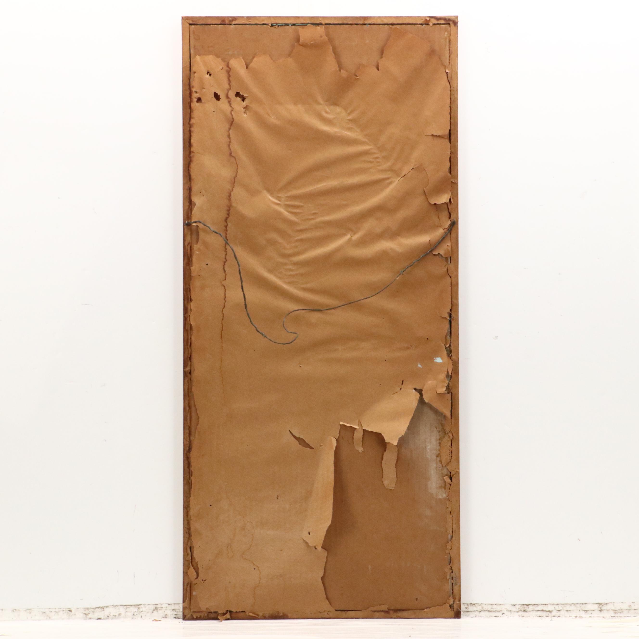 Southeast Asian School Gouache Painting on Silk of Tiger in Bamboo