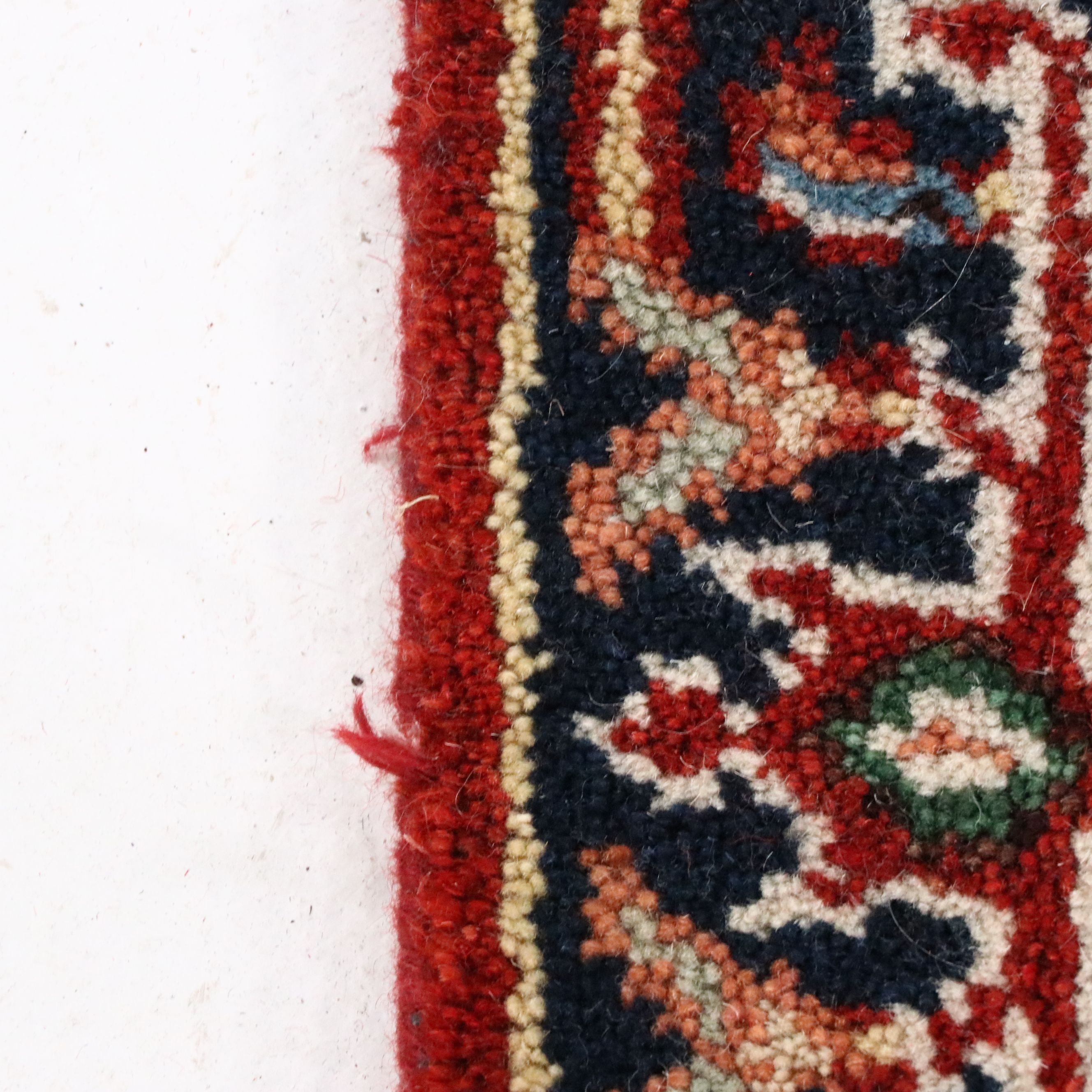 2'6 x 7'10 Hand-Knotted Indo-Persian Serapi Style Carpet Runner