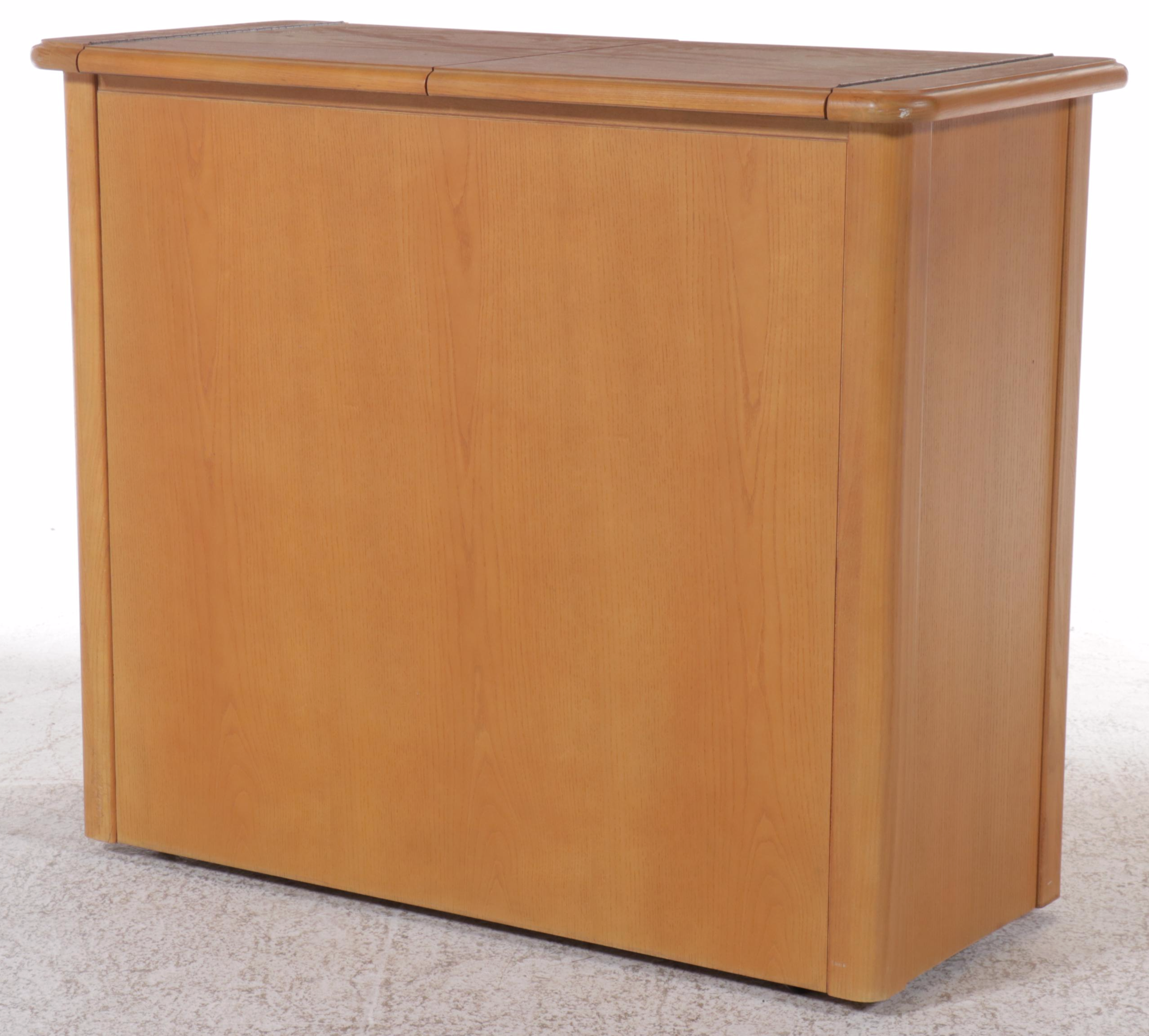 Thomasville Modernist Oak Flip-Top Server