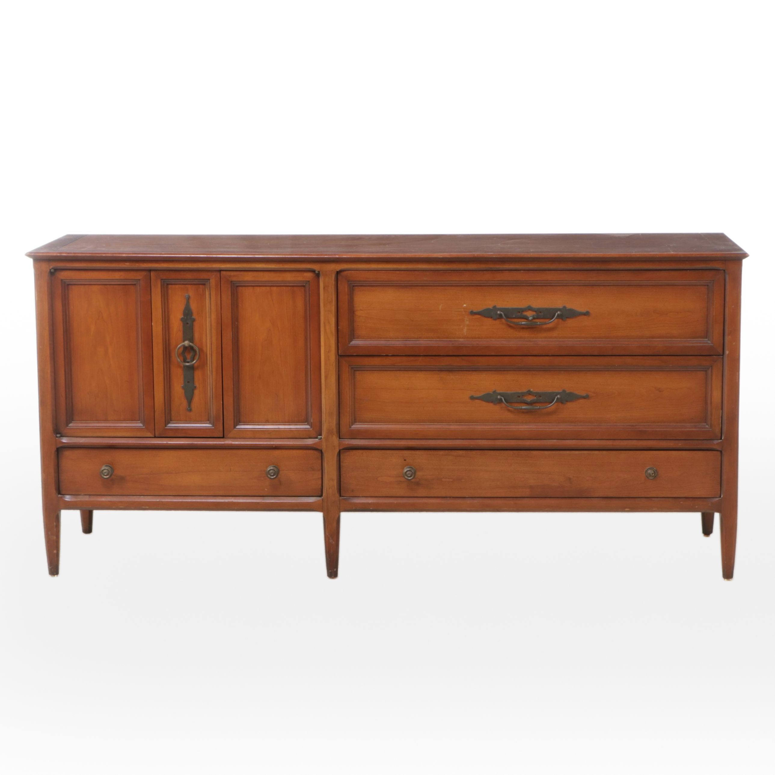 Century Furniture Mid Century Modern Walnut Credenza, Late 20th Century