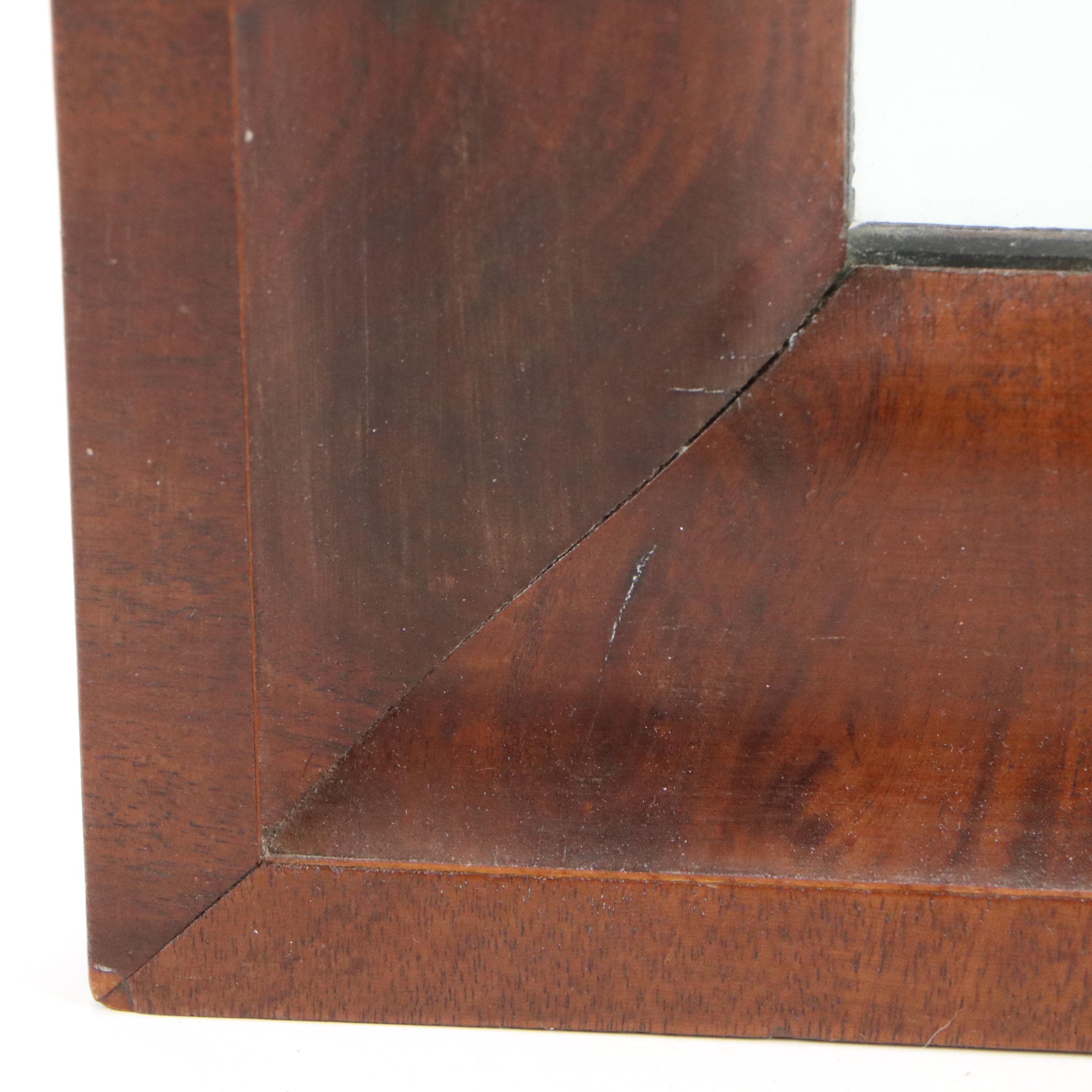 American Empire Flame Mahogany Wall Mirror, Late 19th Century