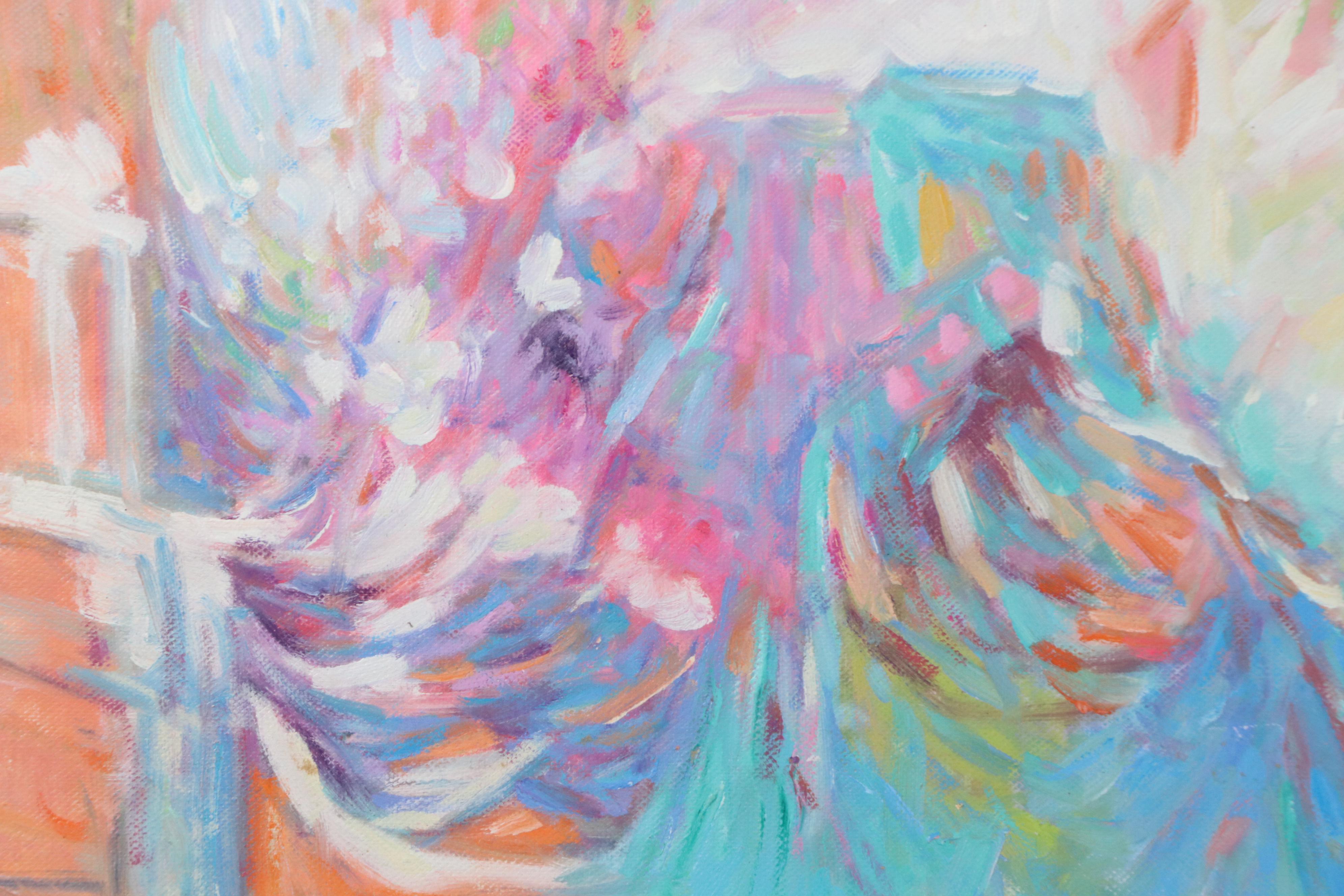 N. Ming Abstract Oil Painting, 21st Century