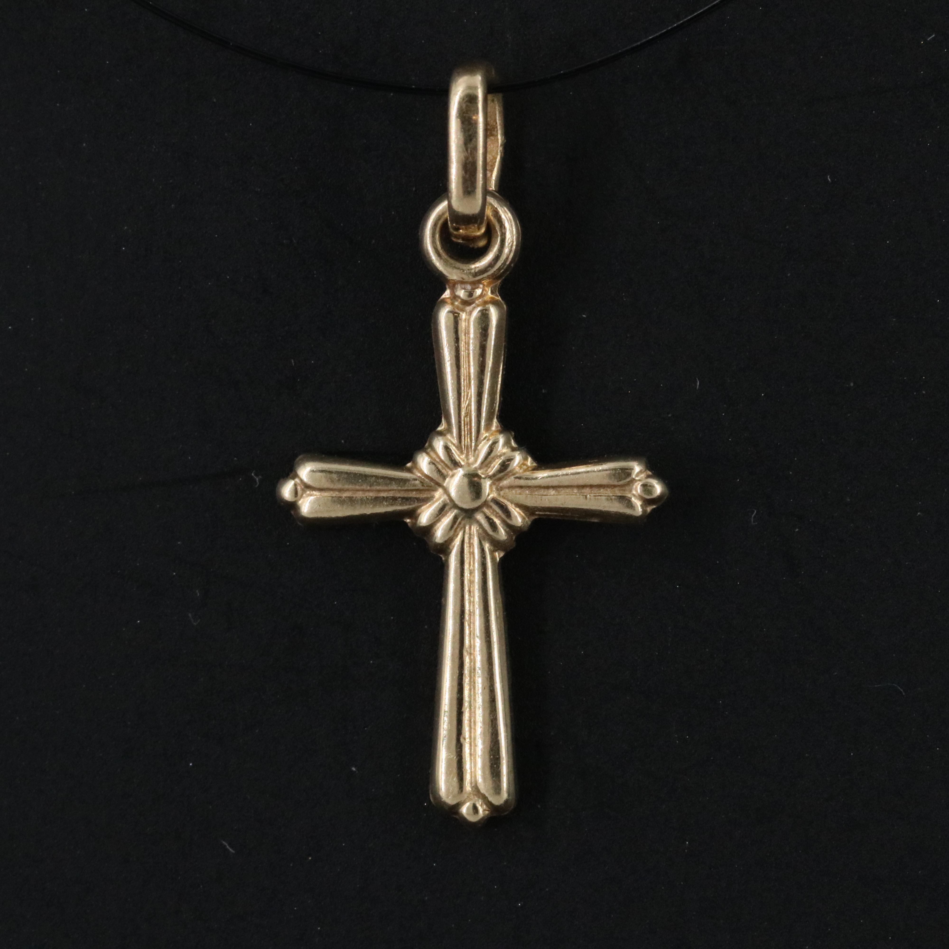14K Cross Pendant
