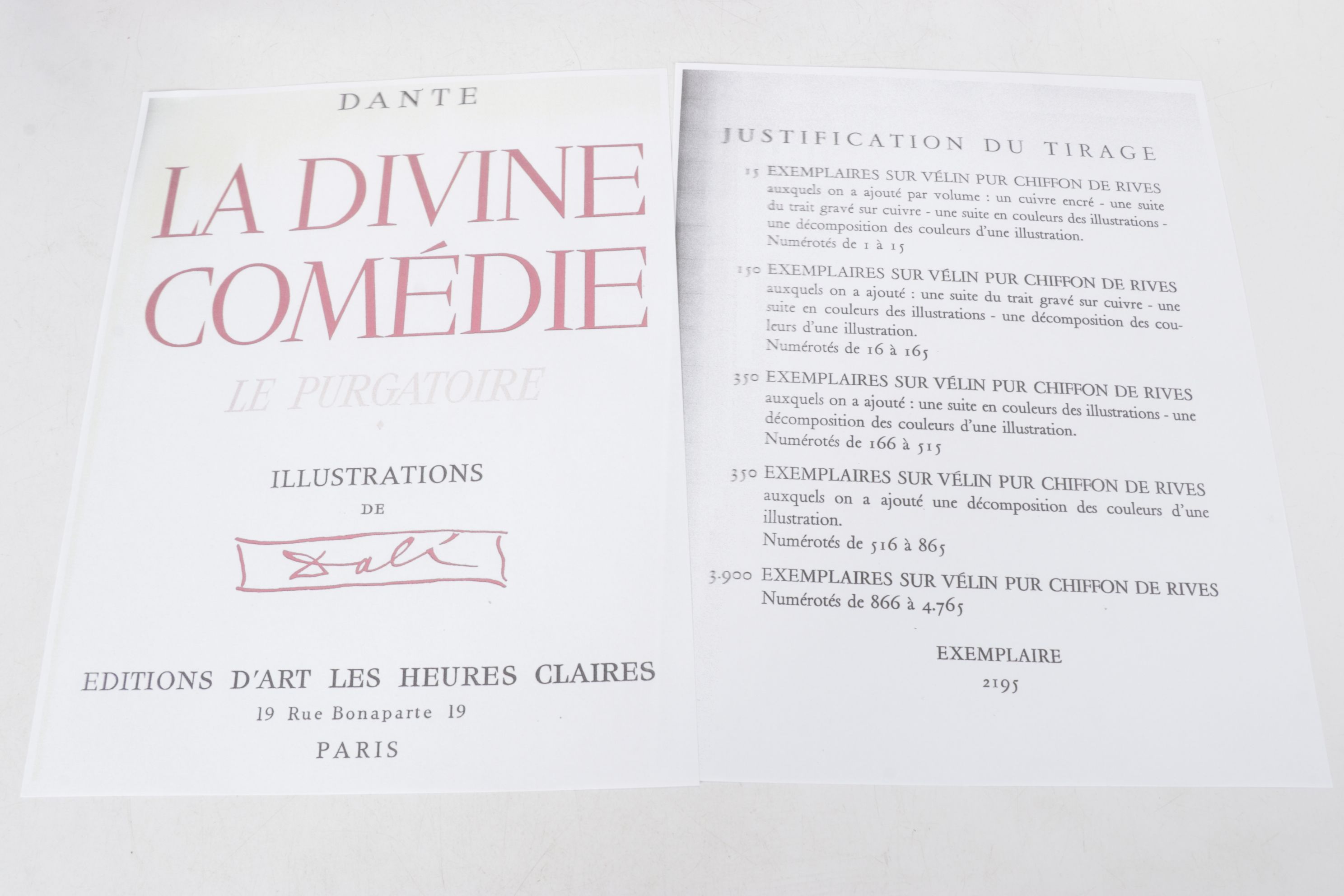 Salvador Dalí Wood Engraving "L’announce d’un Grand Evénemente"