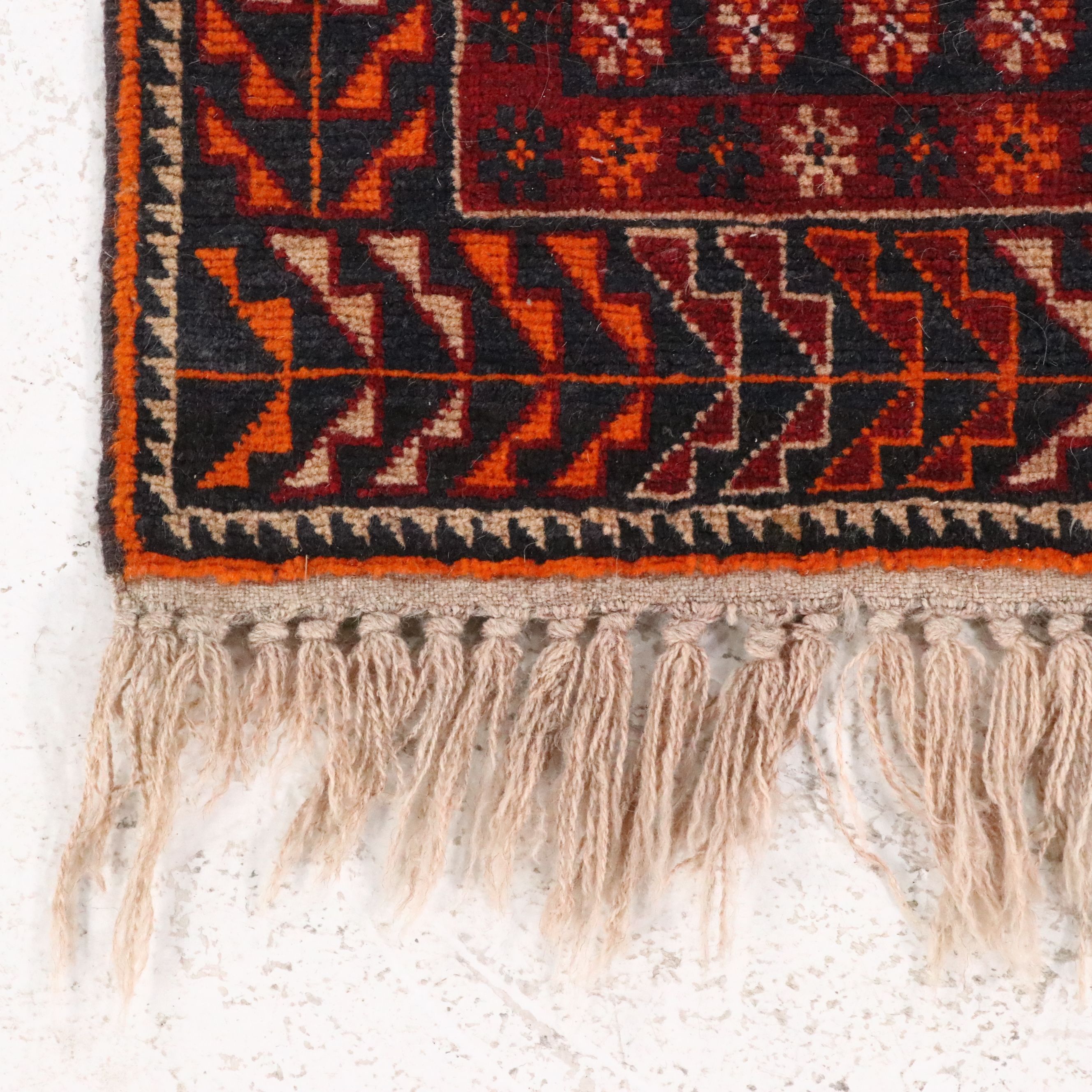 1'8 x 2'8 Hand-Knotted Afghan Baluch Accent Rug