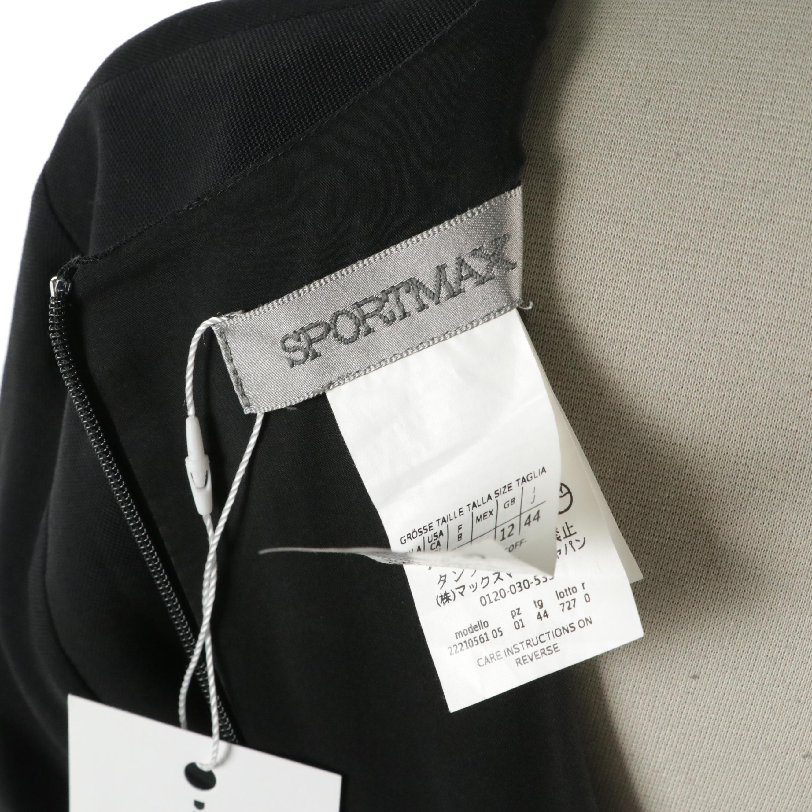 Armani Collezioni Three-Button Jacket and Sportmax Black Lace-Up Dress