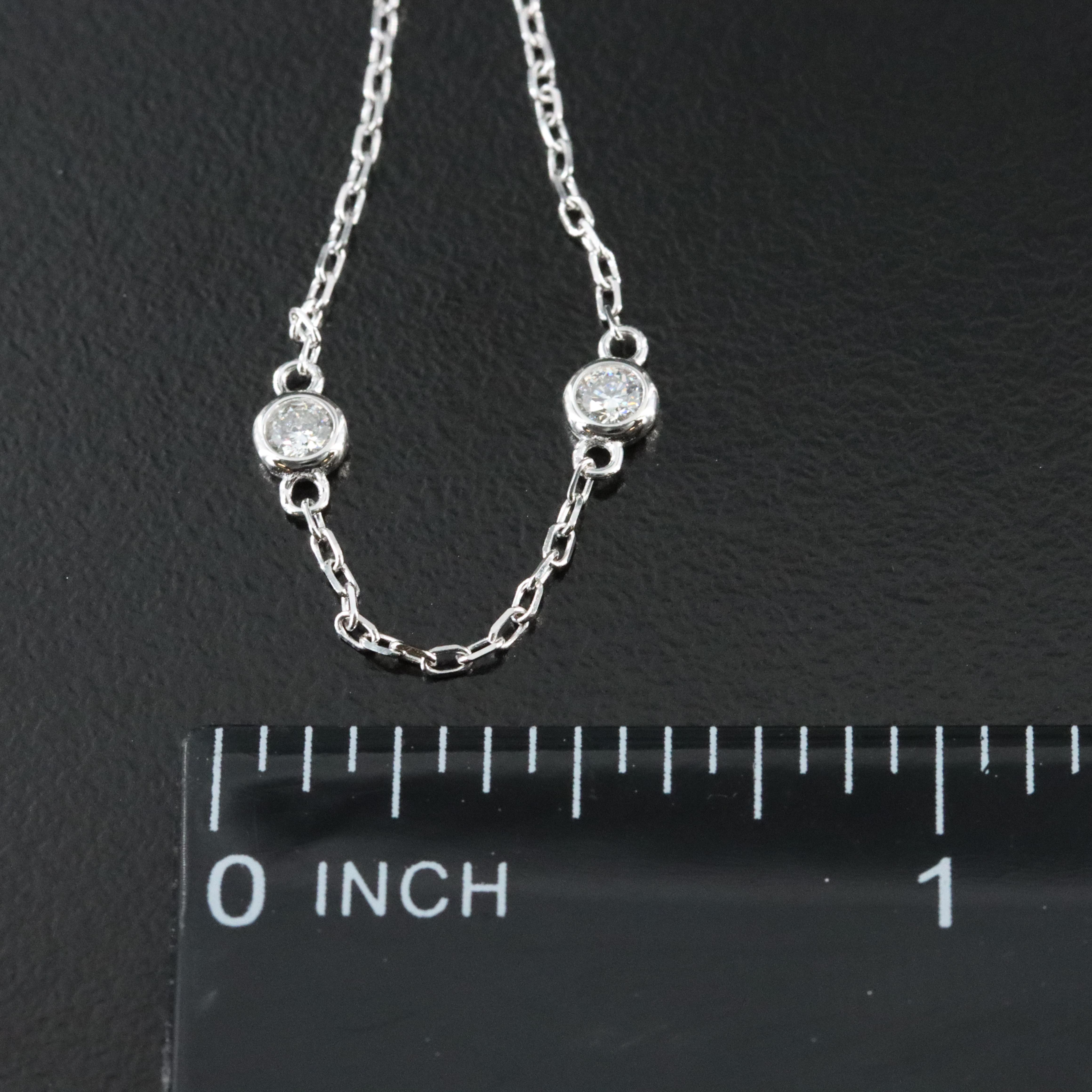 14K 1.00 CTW Lab Grown Diamond Station Necklace