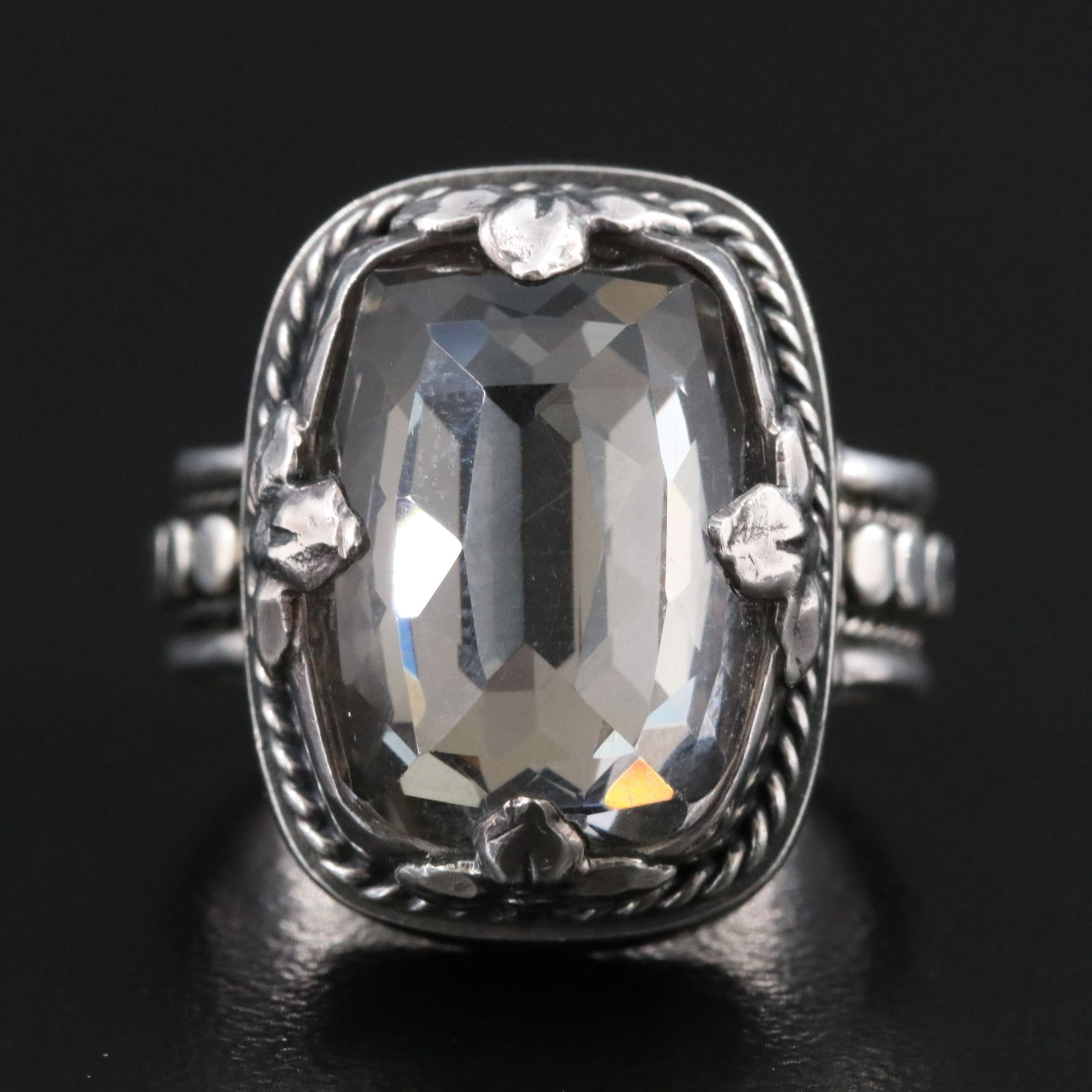 Lori Bonn Sterling Rock Crystal Ring