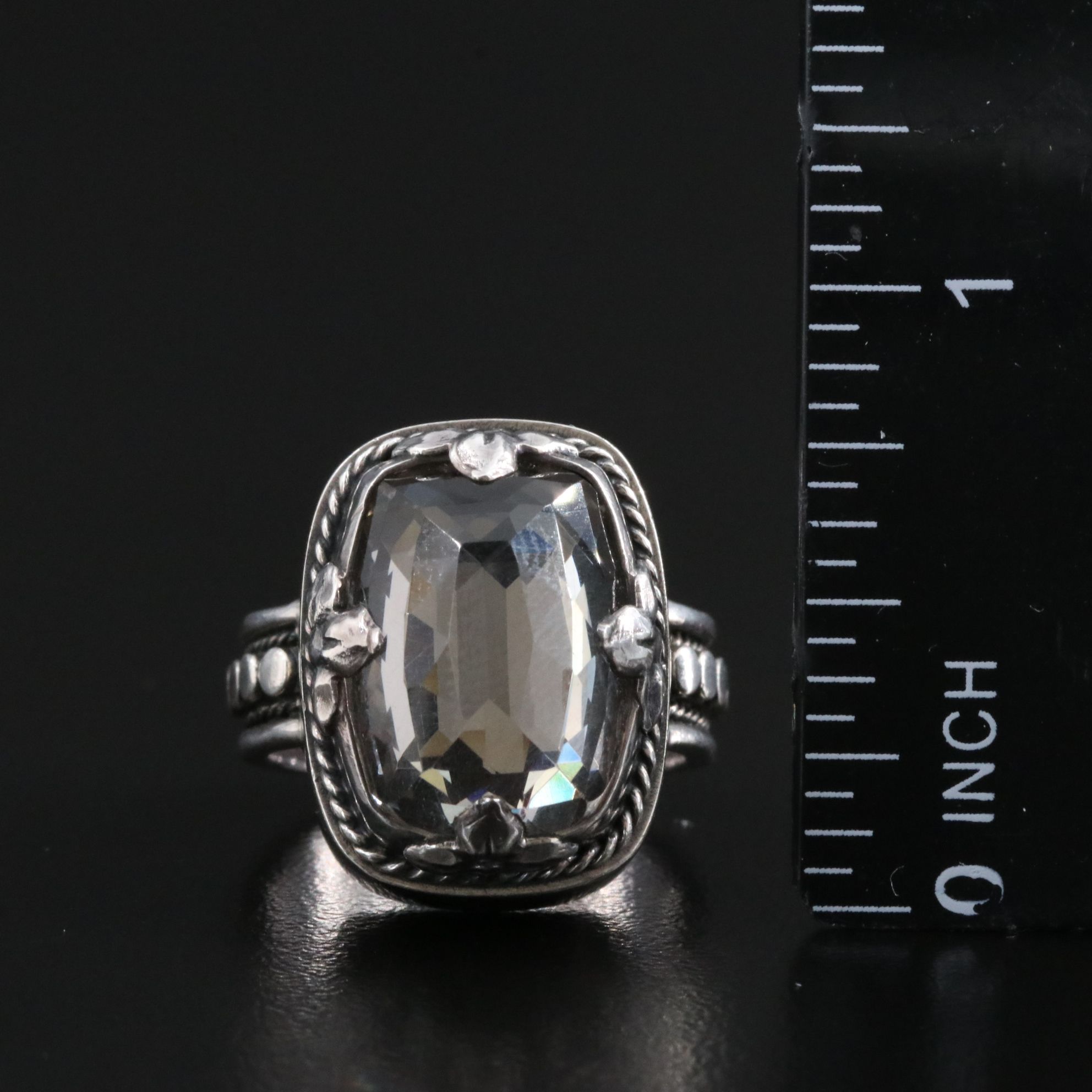 Lori Bonn Sterling Rock Crystal Ring