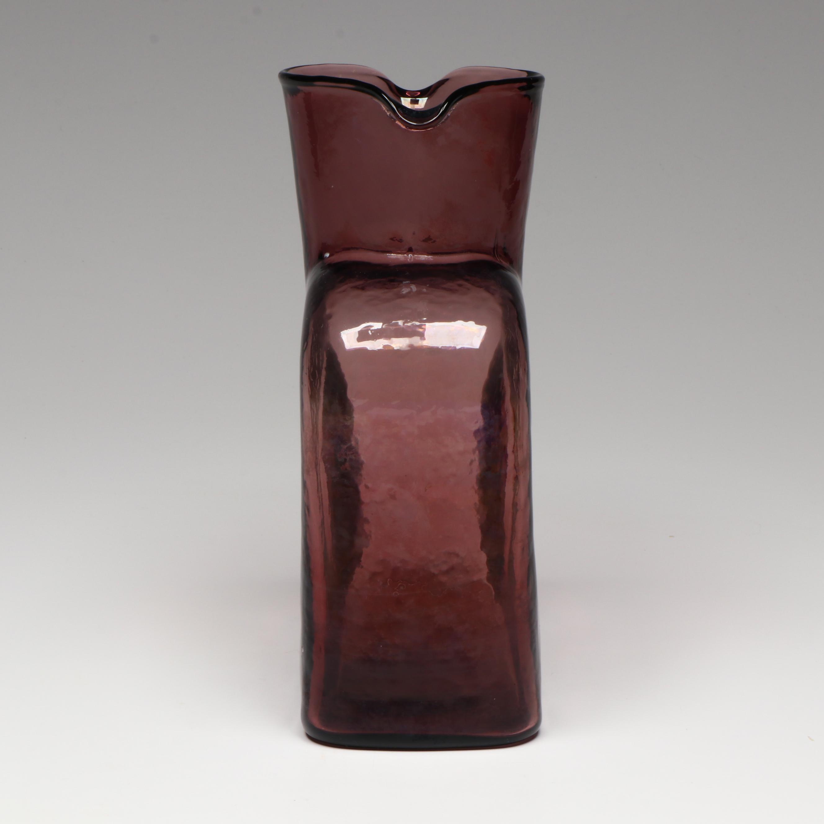 Blenko Amethyst Glass Water Bottle