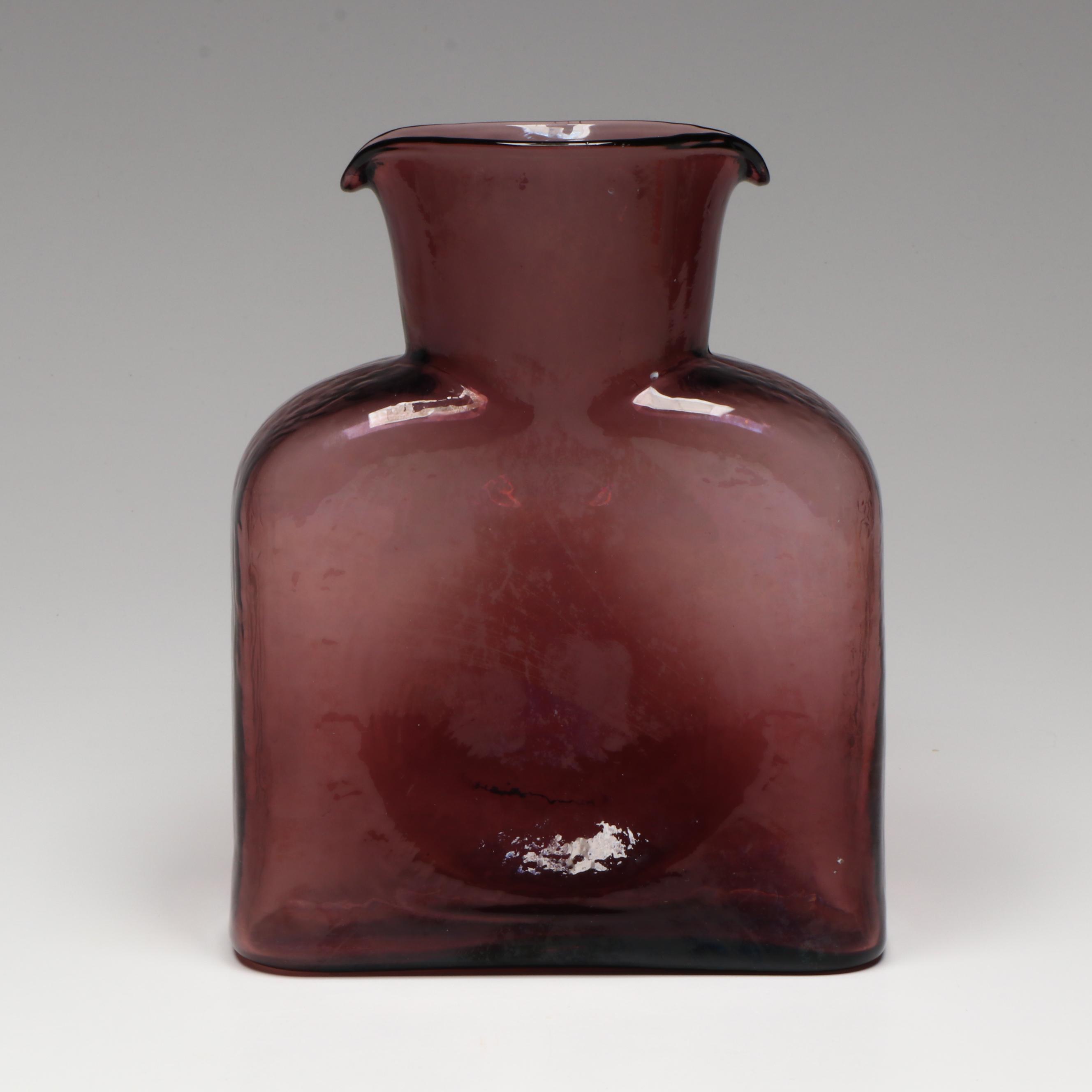Blenko Amethyst Glass Water Bottle
