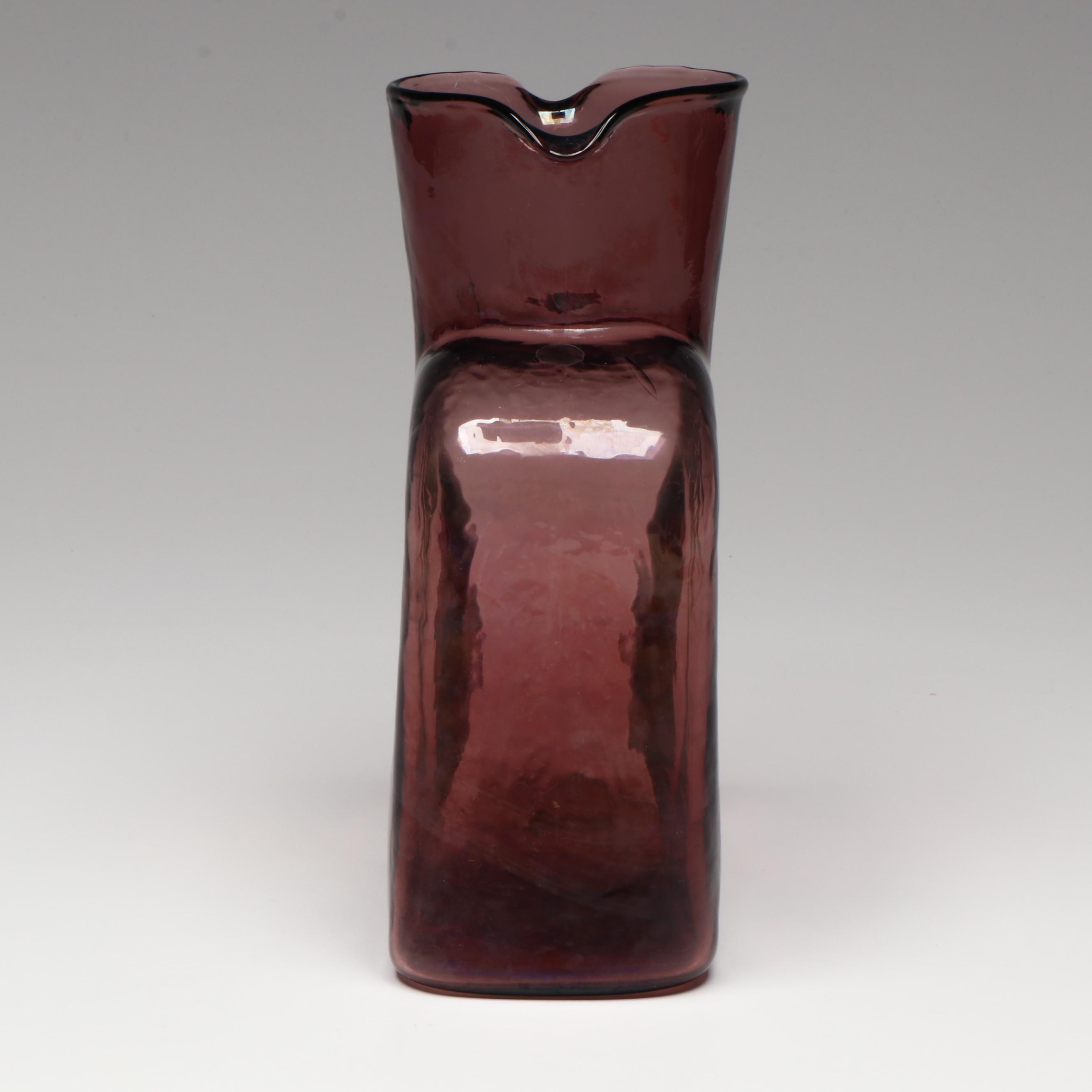 Blenko Amethyst Glass Water Bottle