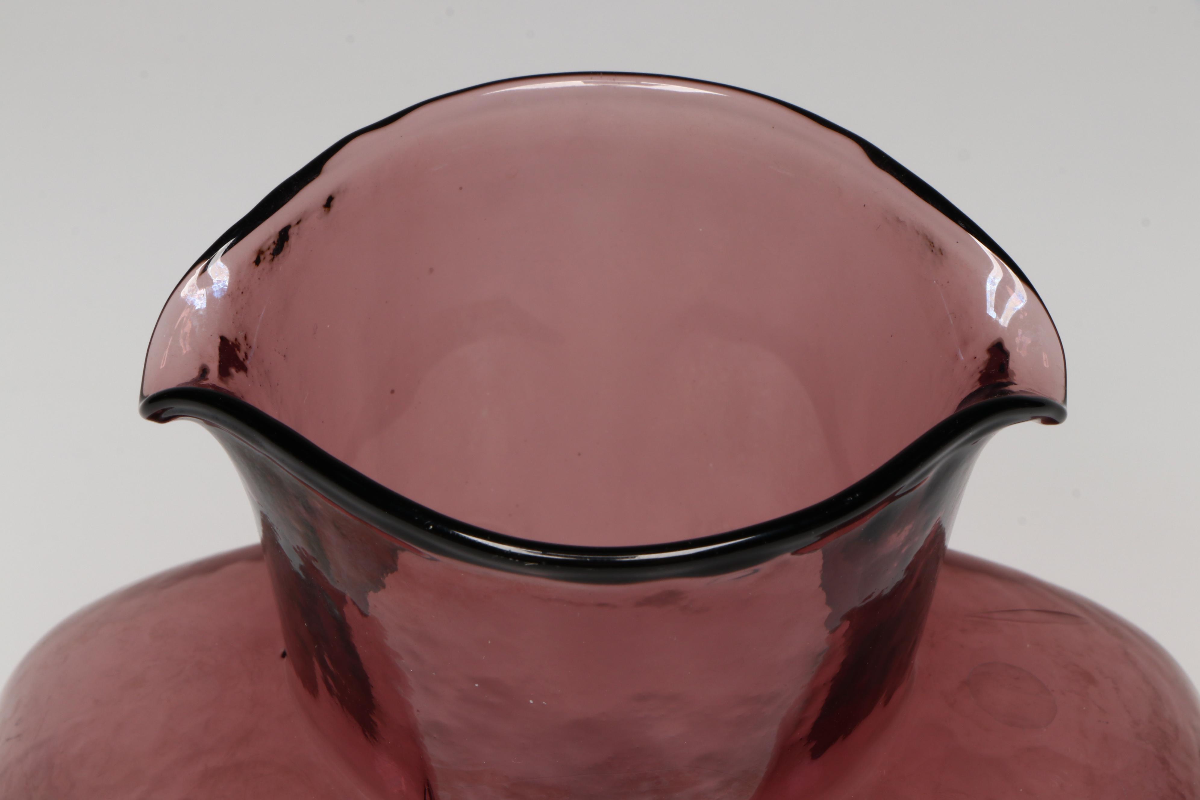 Blenko Amethyst Glass Water Bottle