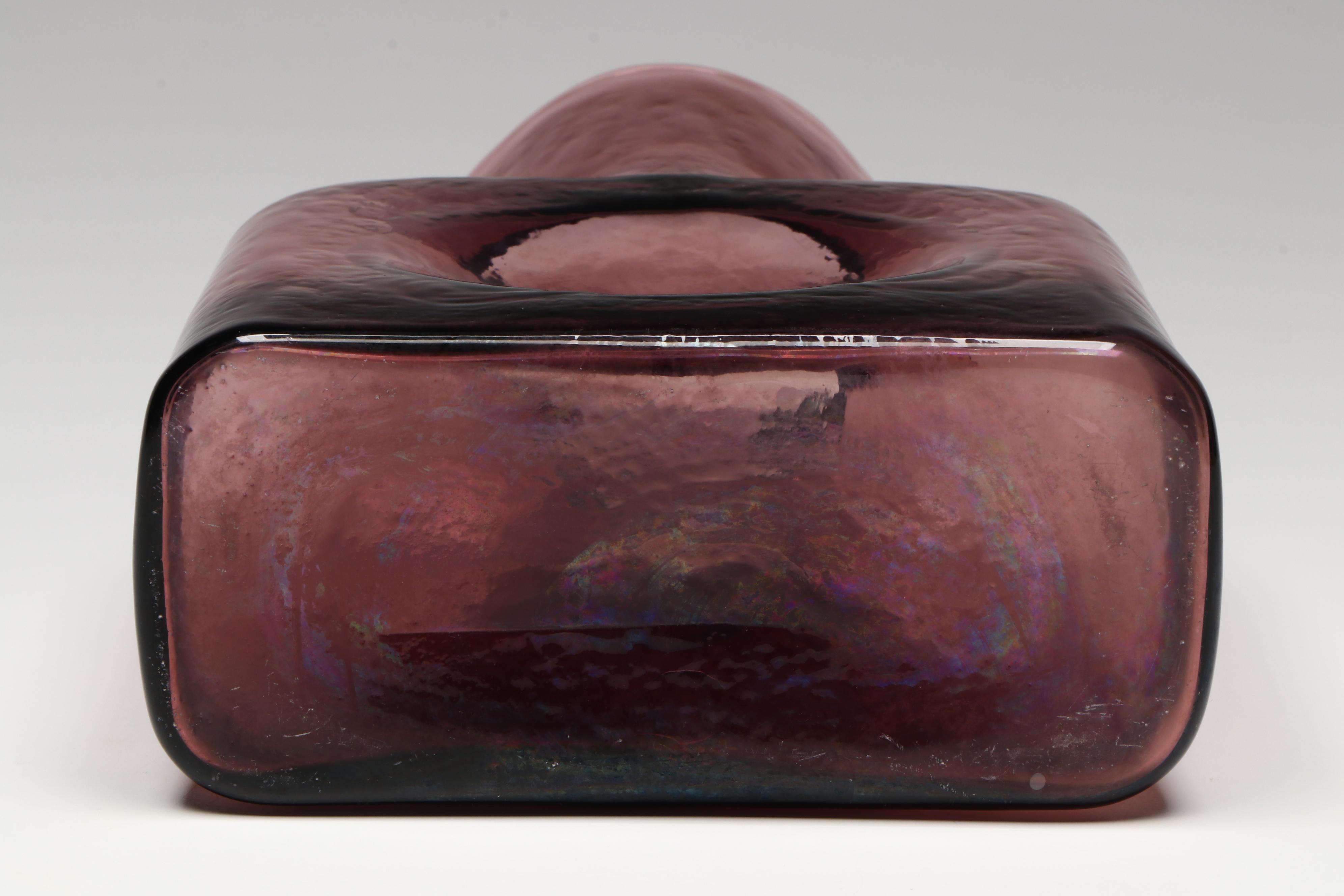 Blenko Amethyst Glass Water Bottle