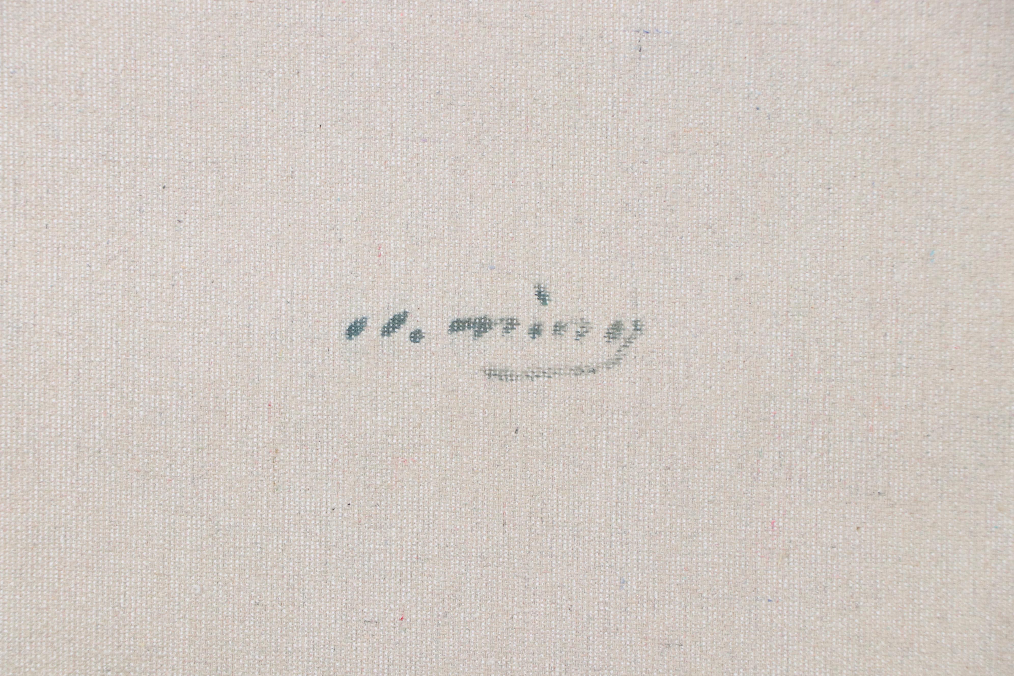 N. Ming Floral Landscape Oil Painting, 21st Century