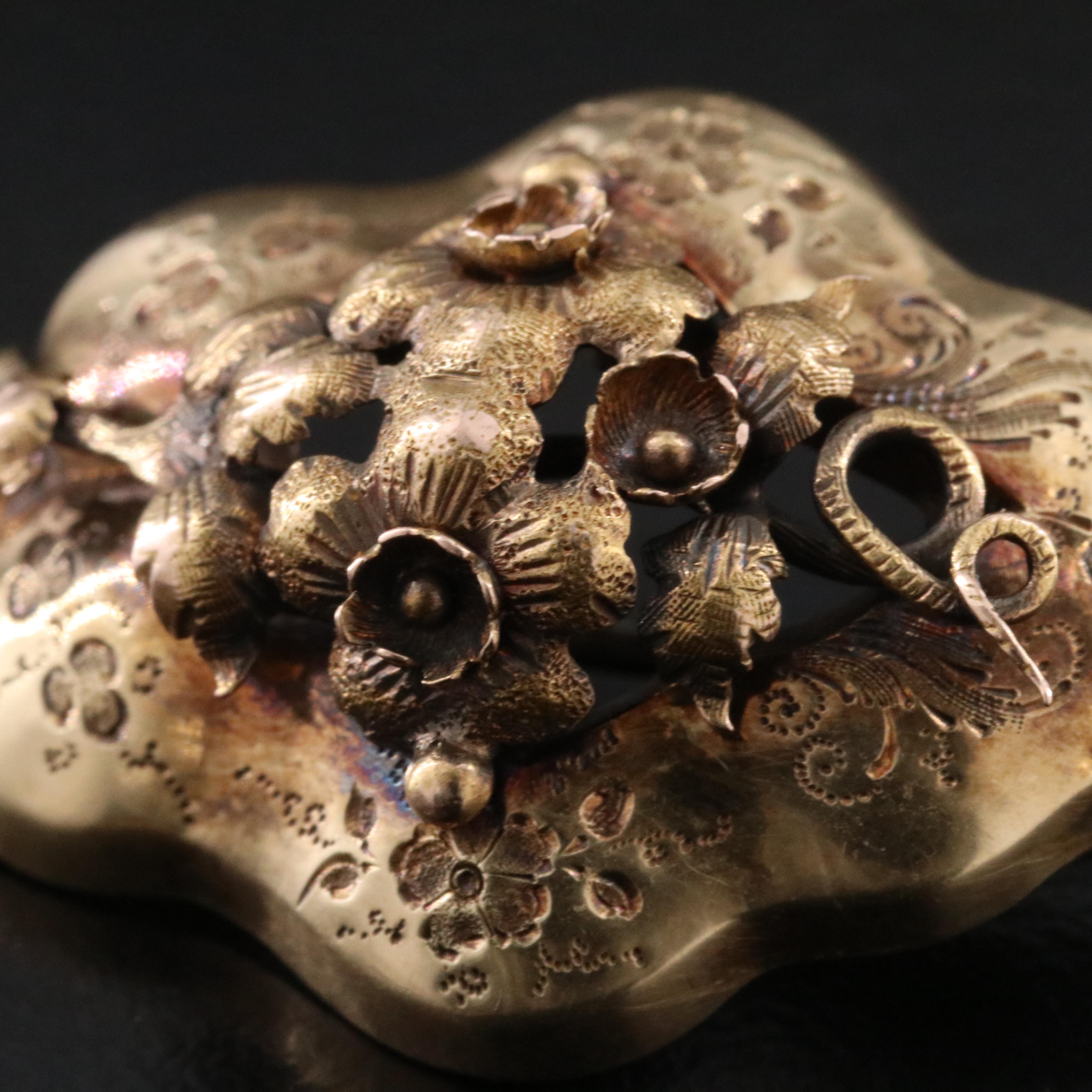 Victorian 14K Floral Brooch