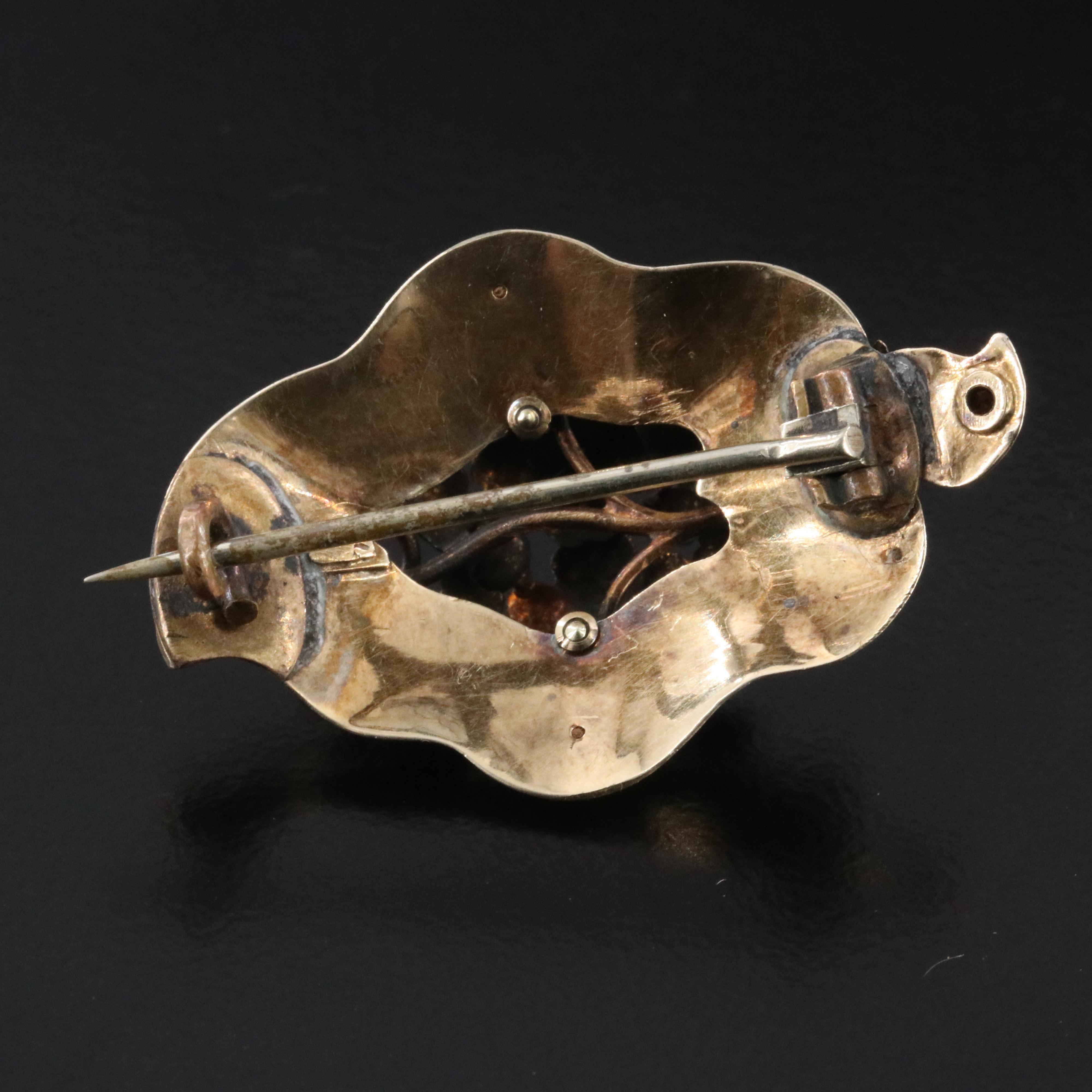 Victorian 14K Floral Brooch