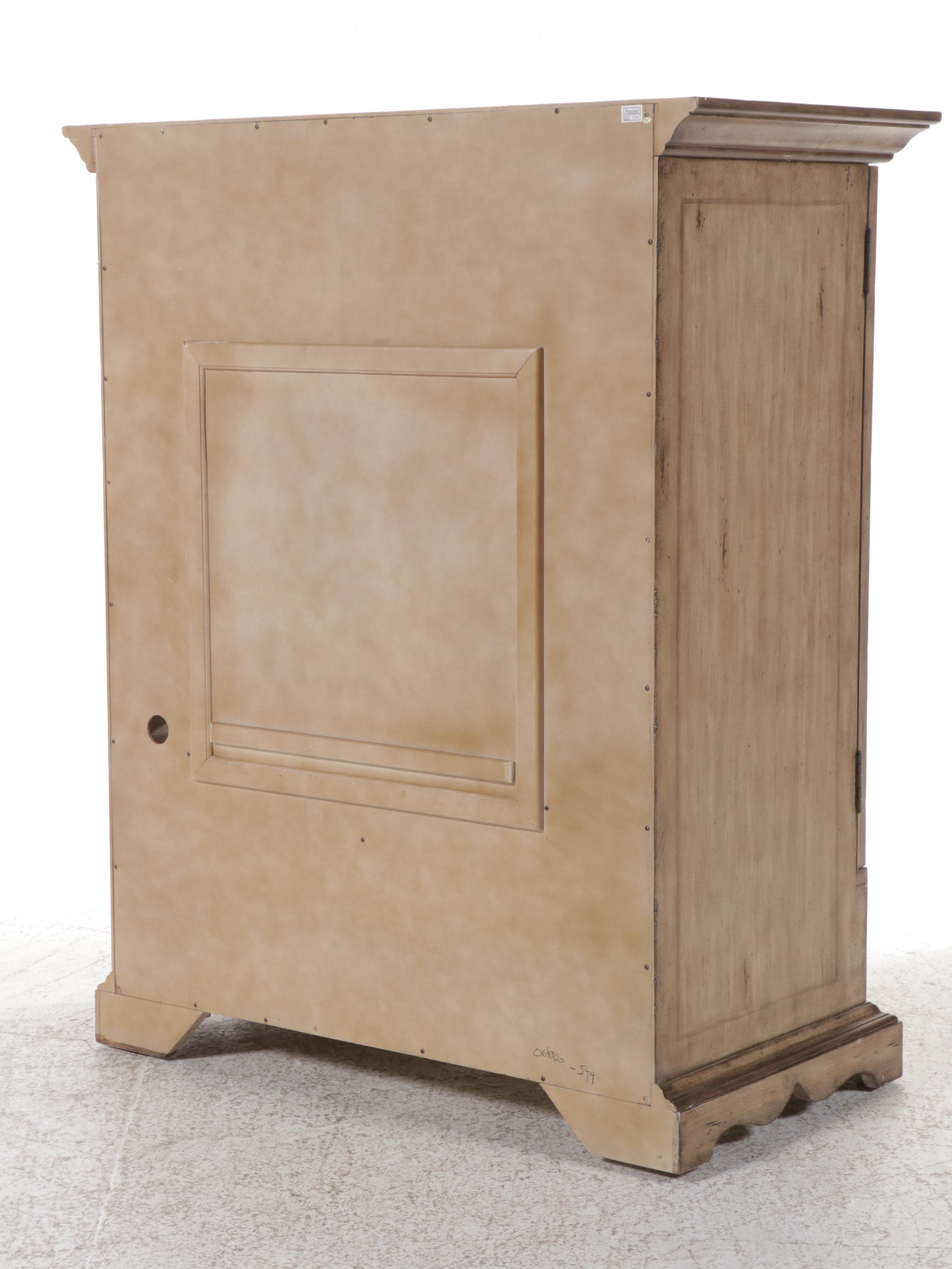 Entertainment Armoire with Golf Scene, Early 21st Century