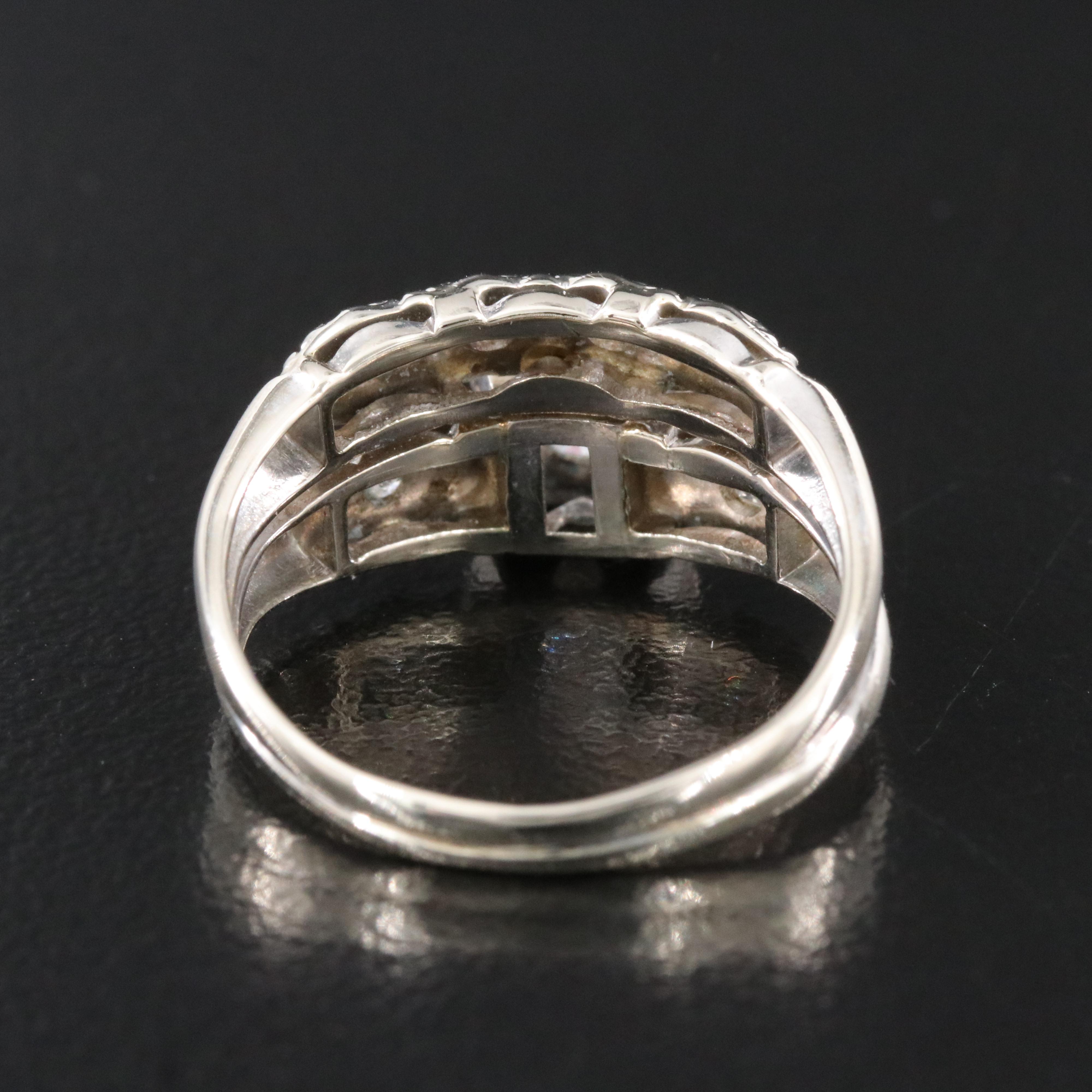 Vintage 14K 0.50 CTW Diamond Soldered Ring Set