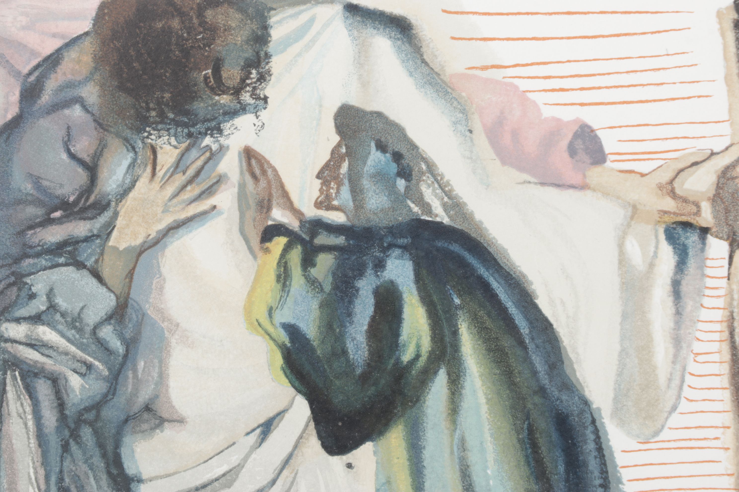 Salvador Dalí Wood Engraving "Un Esprit Interroge Dante"