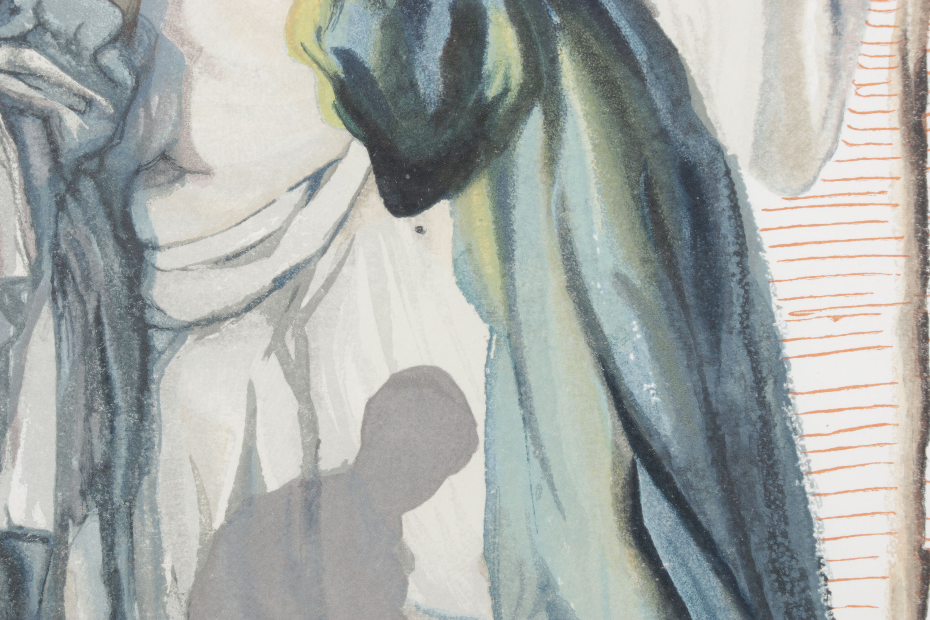 Salvador Dalí Wood Engraving "Un Esprit Interroge Dante"