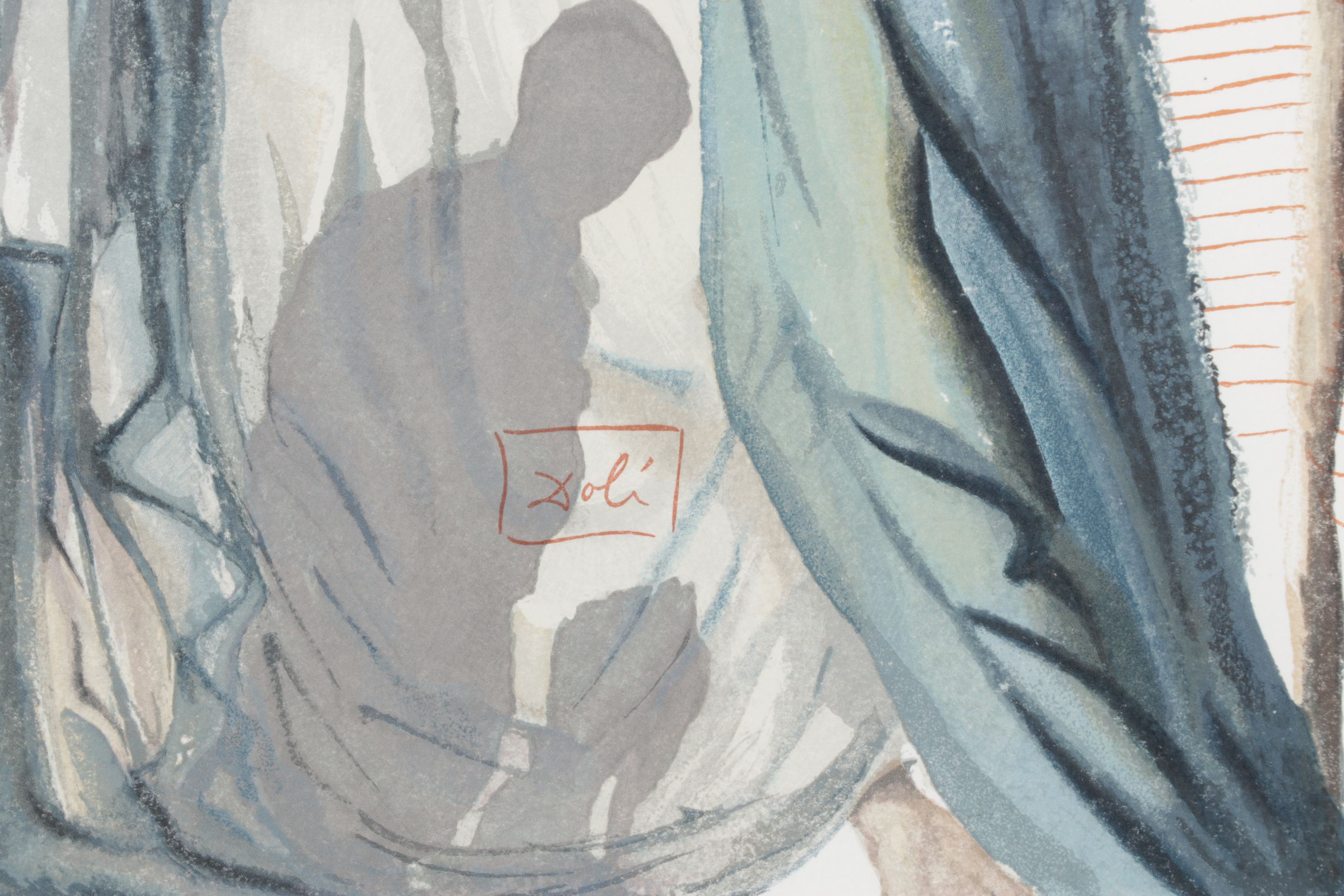 Salvador Dalí Wood Engraving "Un Esprit Interroge Dante"