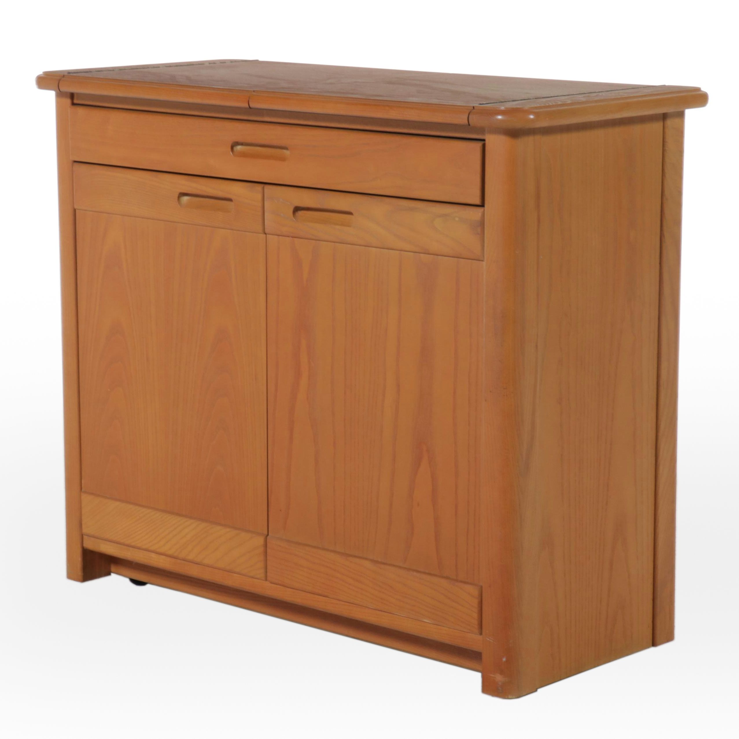 Thomasville Modernist Oak Flip-Top Server