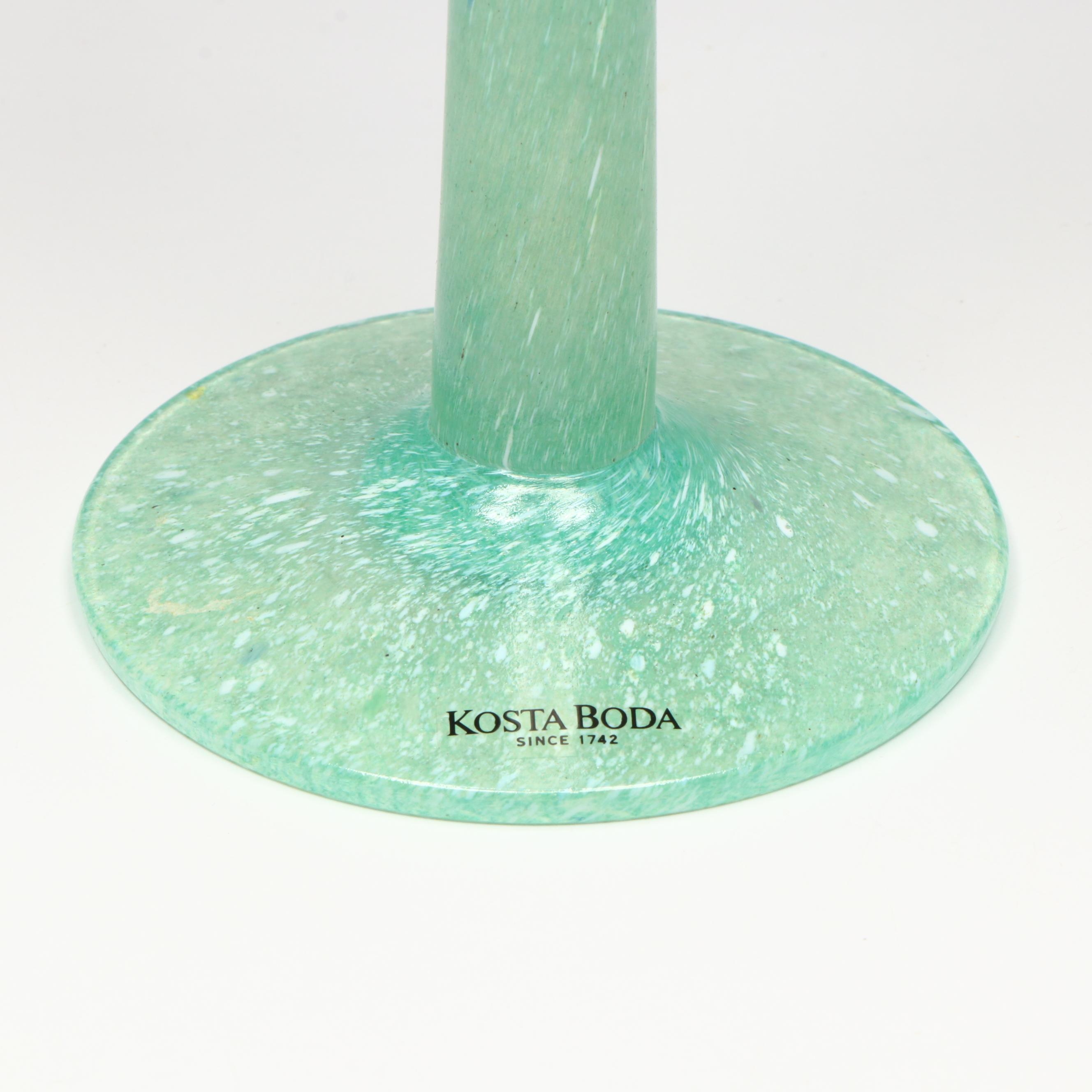 Ulrica Hydman-Vallien for Kosta Boda "Atelje" Tulip Art Glass Wine Glass