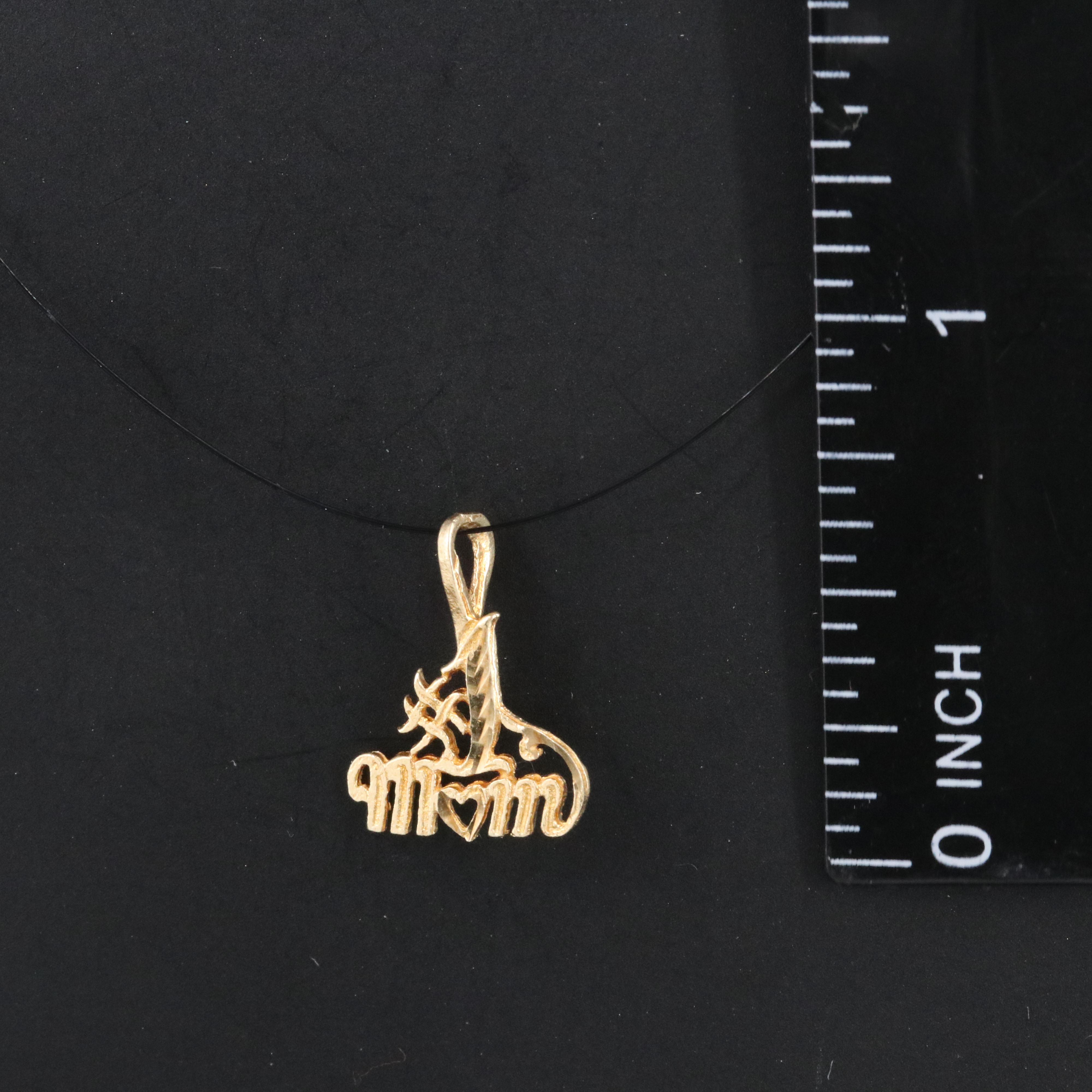 14K "#1 Mom" Pendant