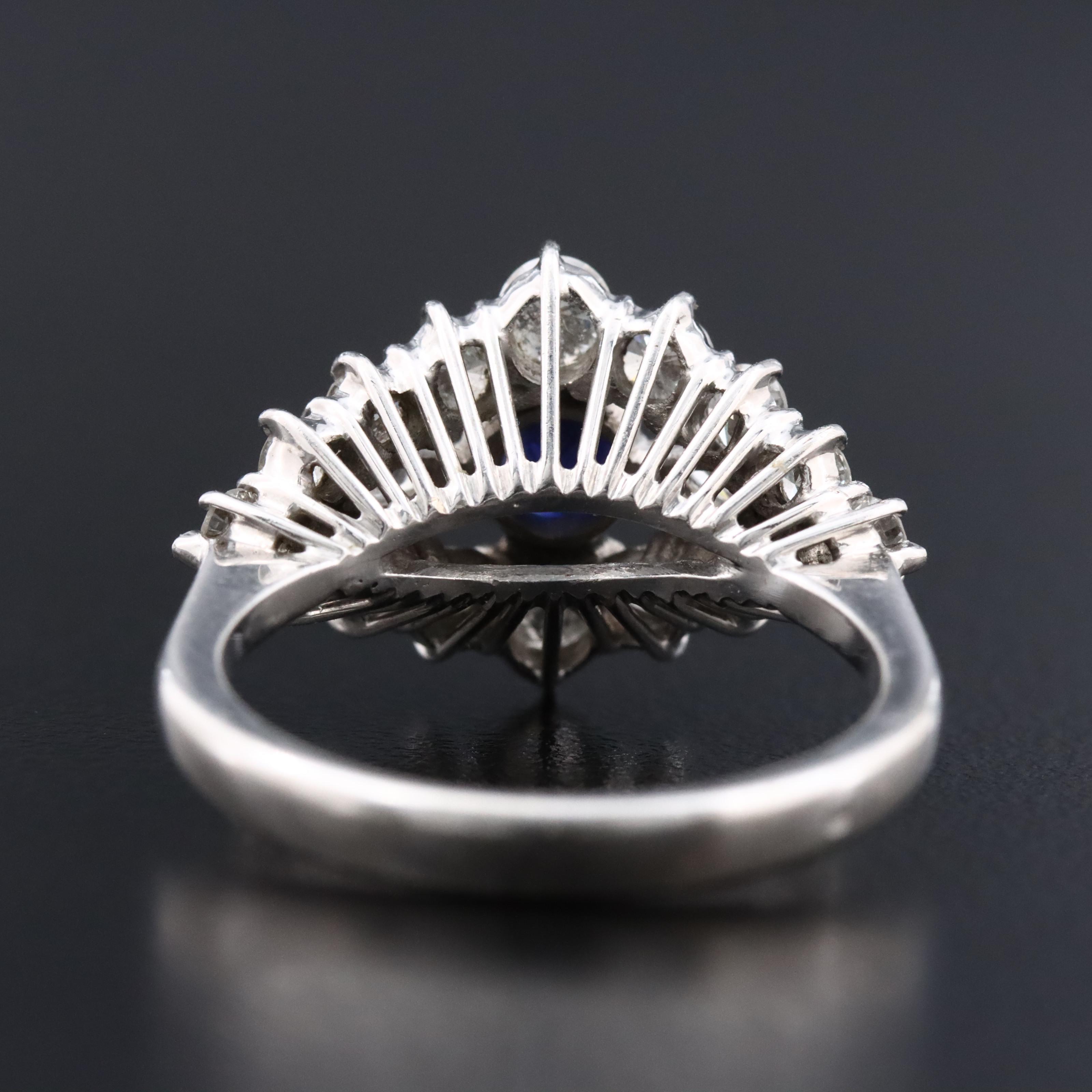 18K Sapphire and 1.10 CTW Diamond Ring