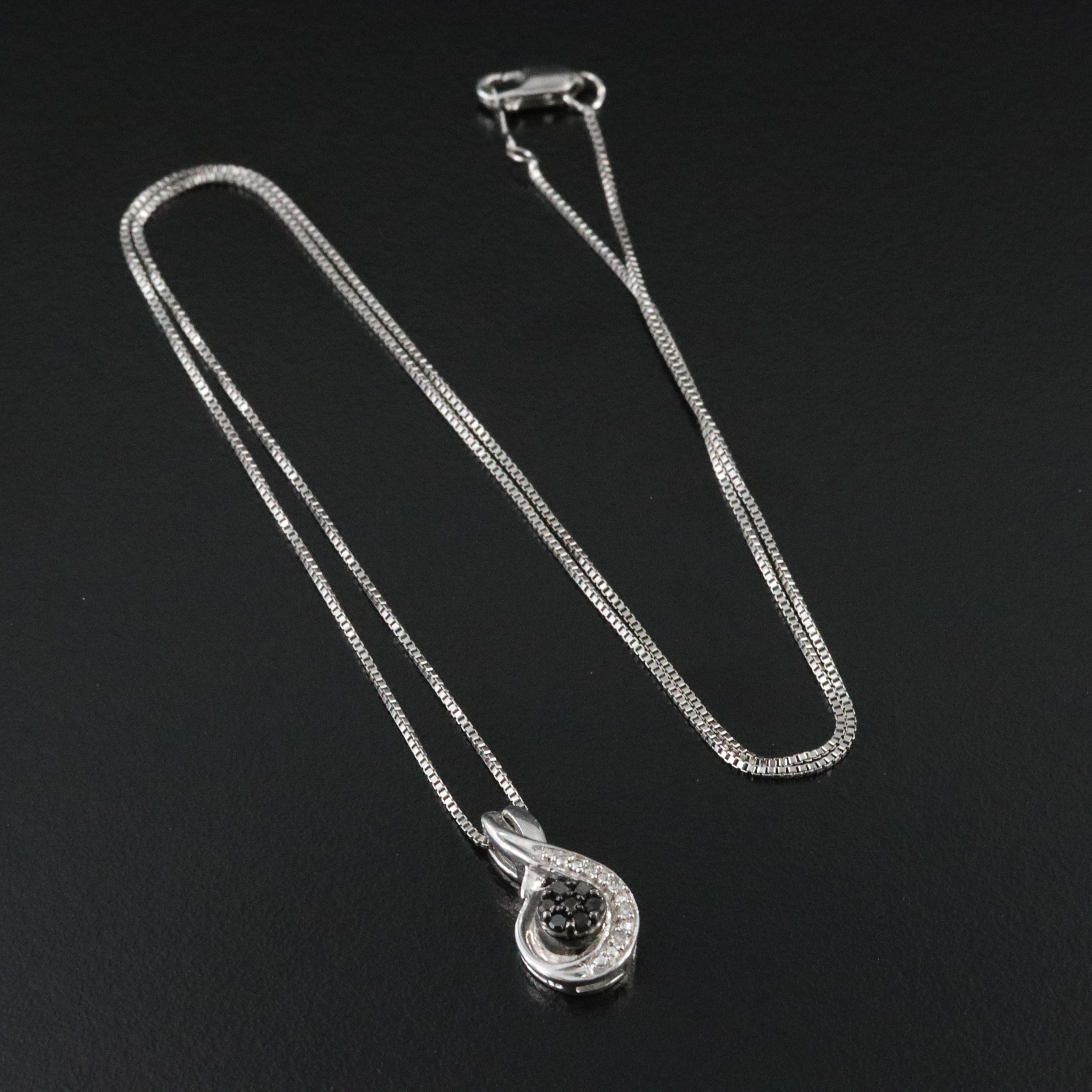 Sterling Lab Grown Diamond Cluster Pendant Necklace