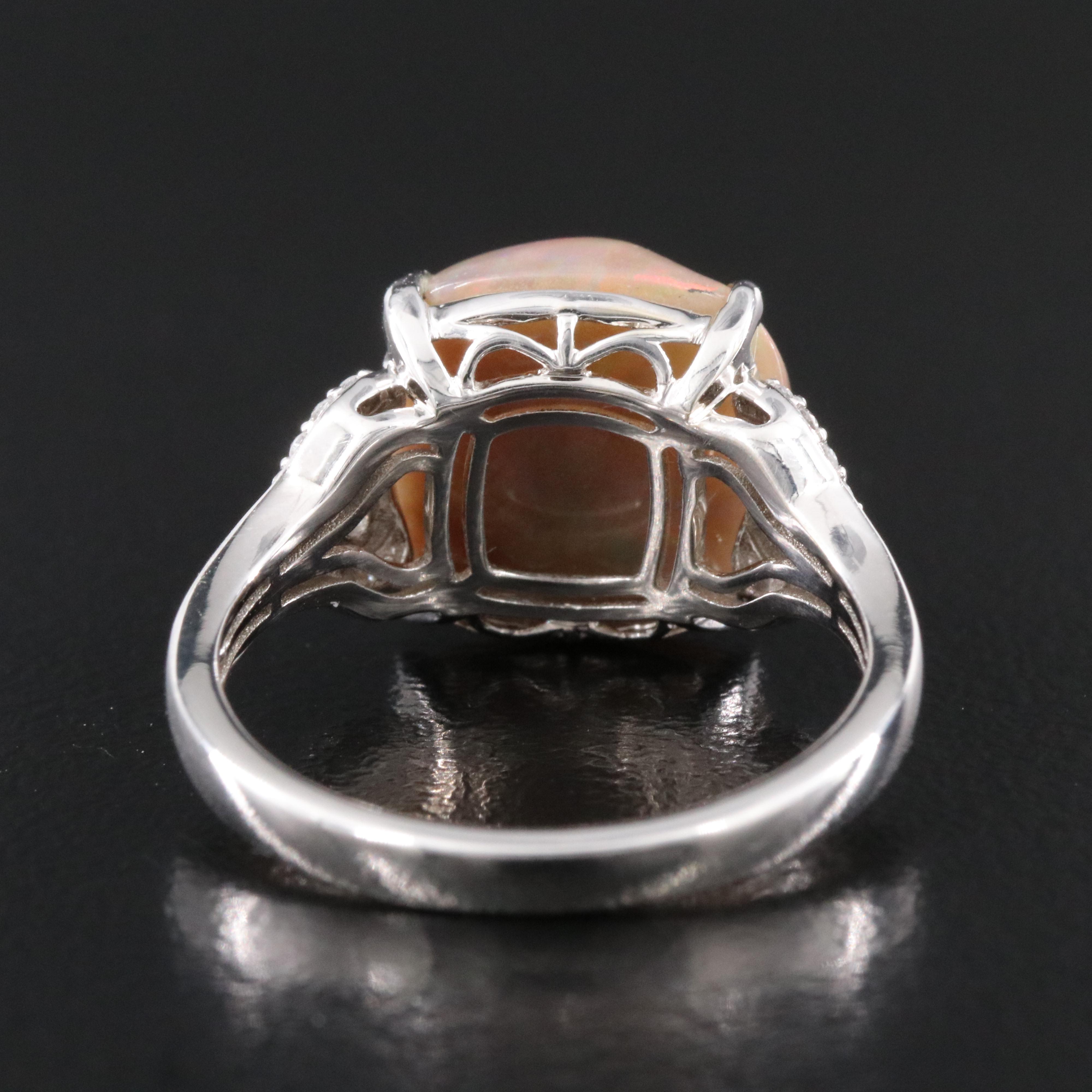 14K Opal and Diamond Ring