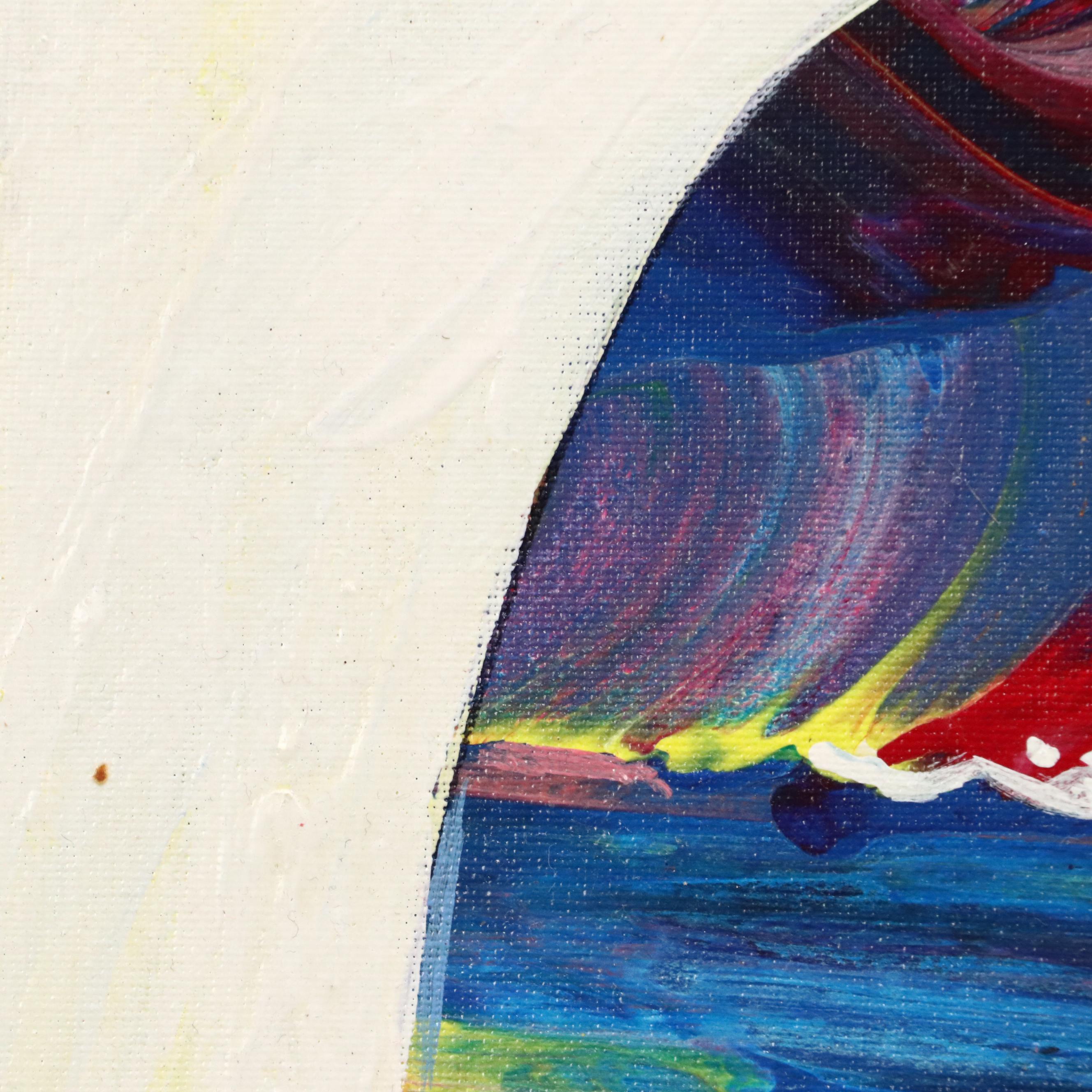 Abiola Idowu Stylized Acrylic Portrait "Blossom in Winter," 2023