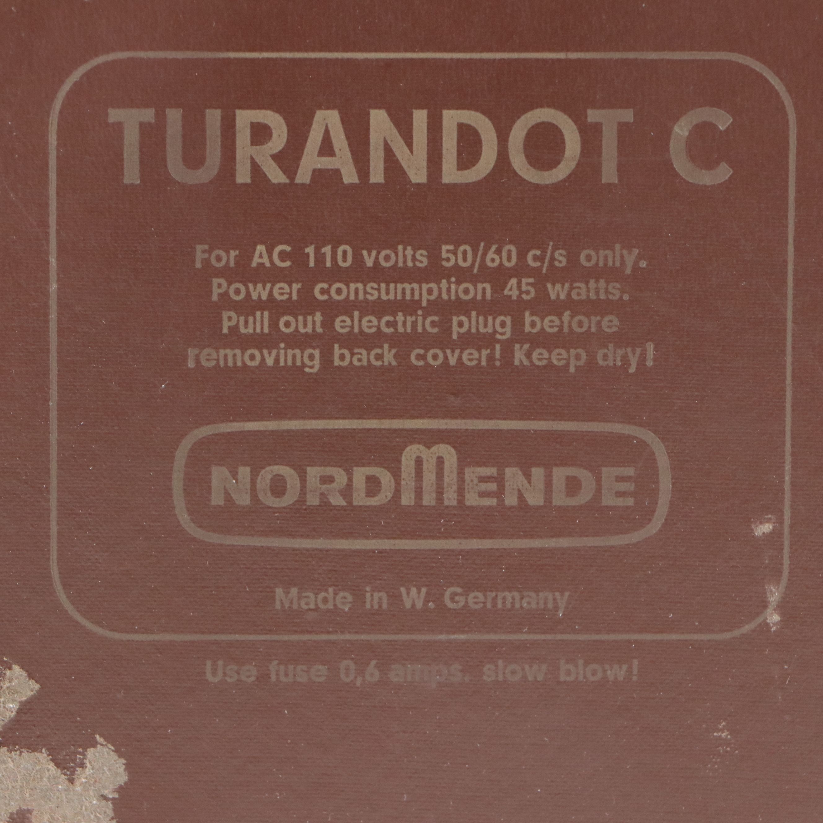 Nordmende Turandot C Radio, Mid-20th Century