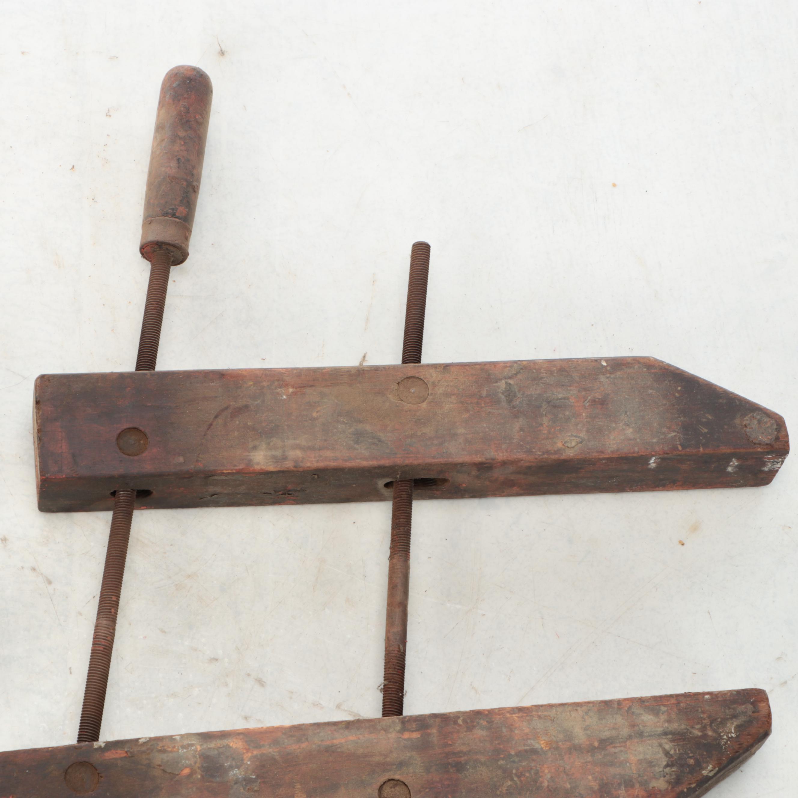 Wooden Hand-Screw Woodworking Clamps