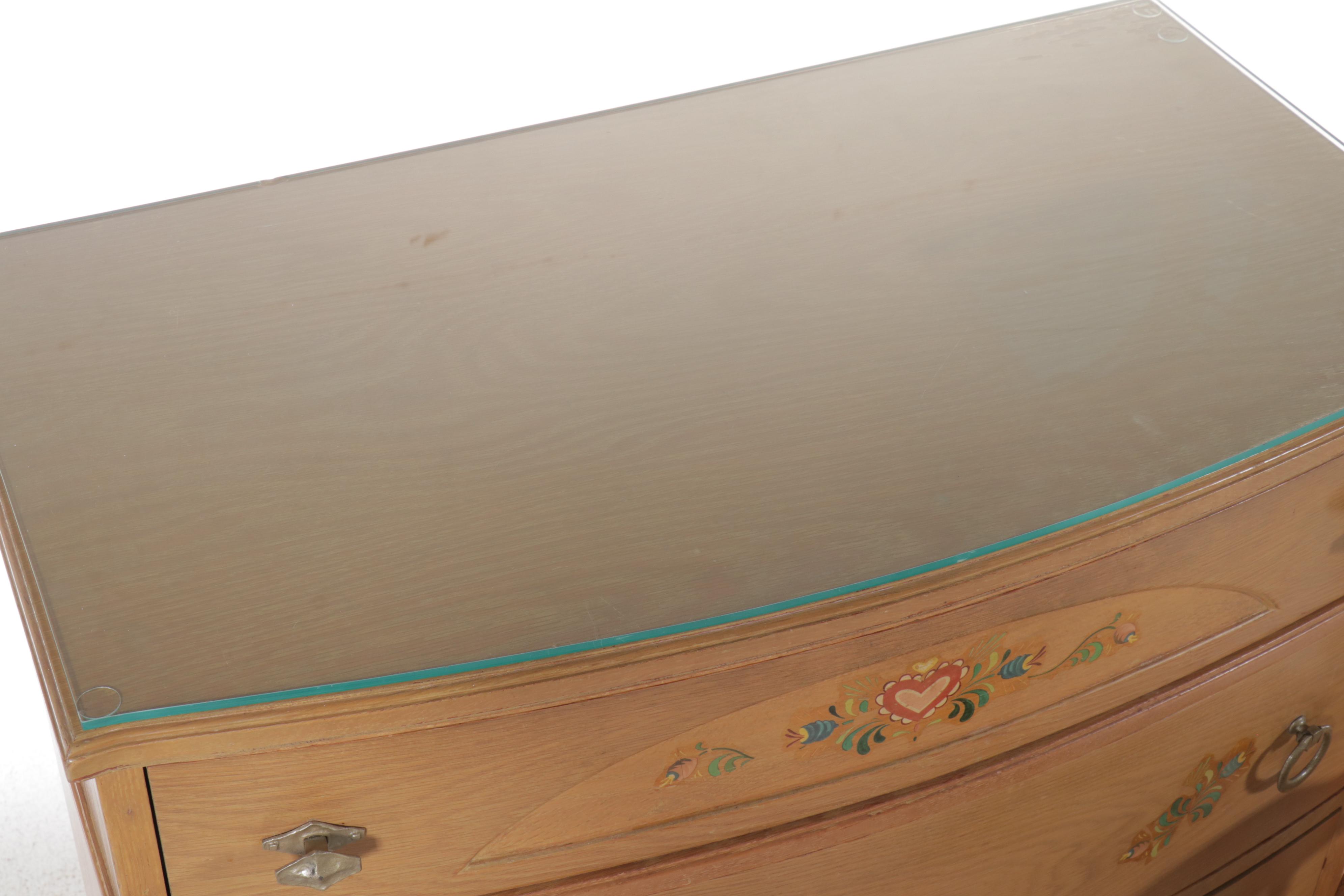 French Provincial Chest of Drawers, Desk, and Chair