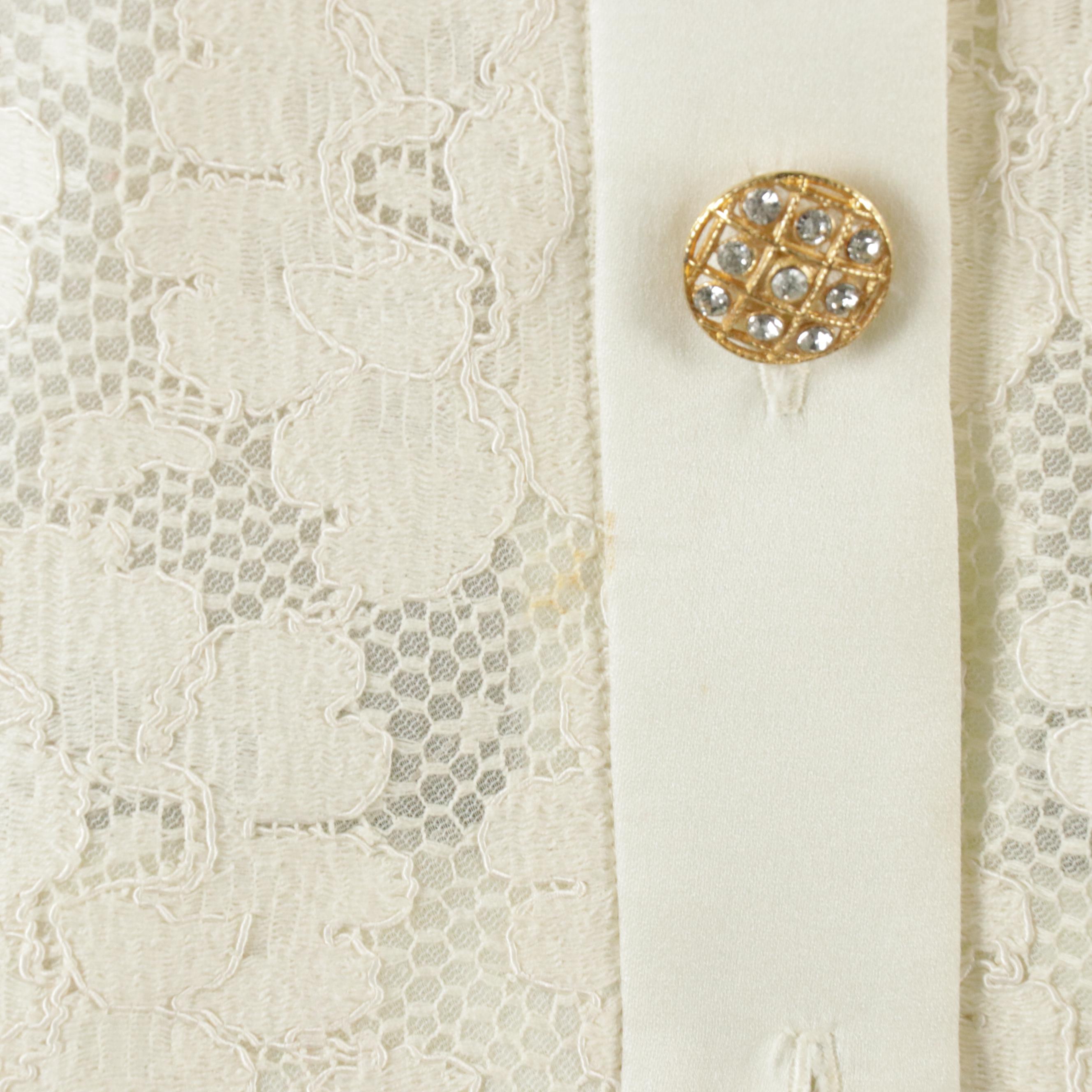 Ann Taylor Flounce Hem Evening Skirt and Doncaster Lace Rhinestone Crop Jacket