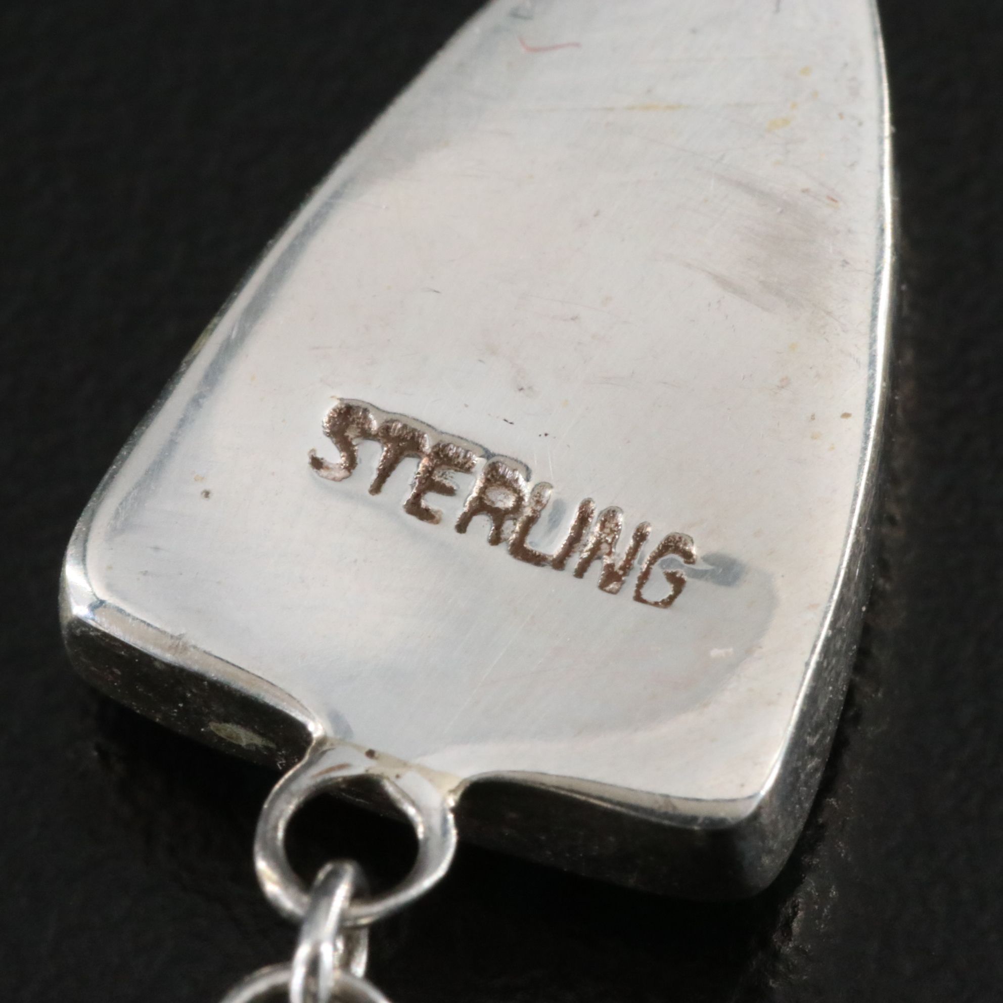 Sterling Opal, Mother-of-Pearl and Faux Lapis Lazuli Inlay Earrings