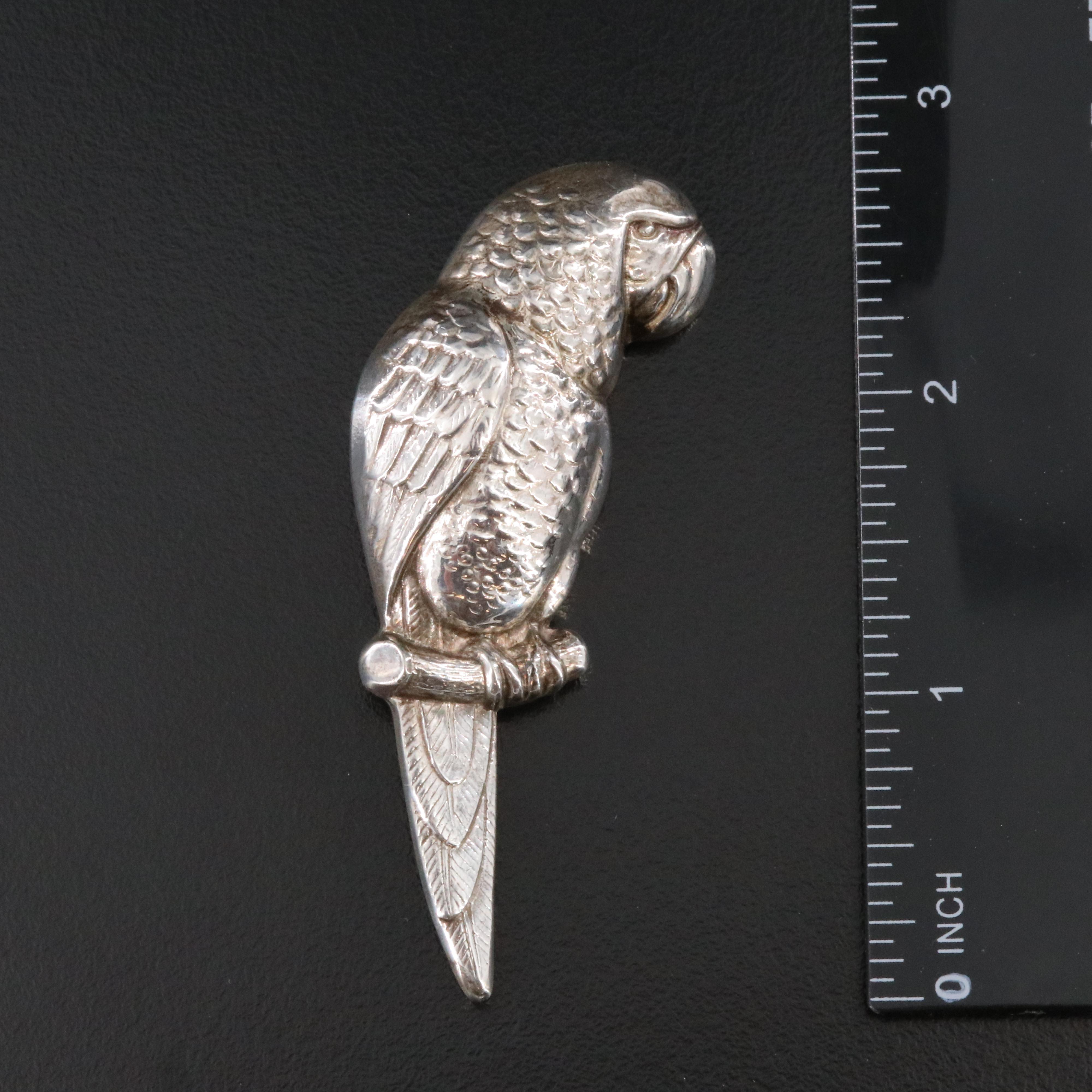 Sterling Parrot Converter Brooch