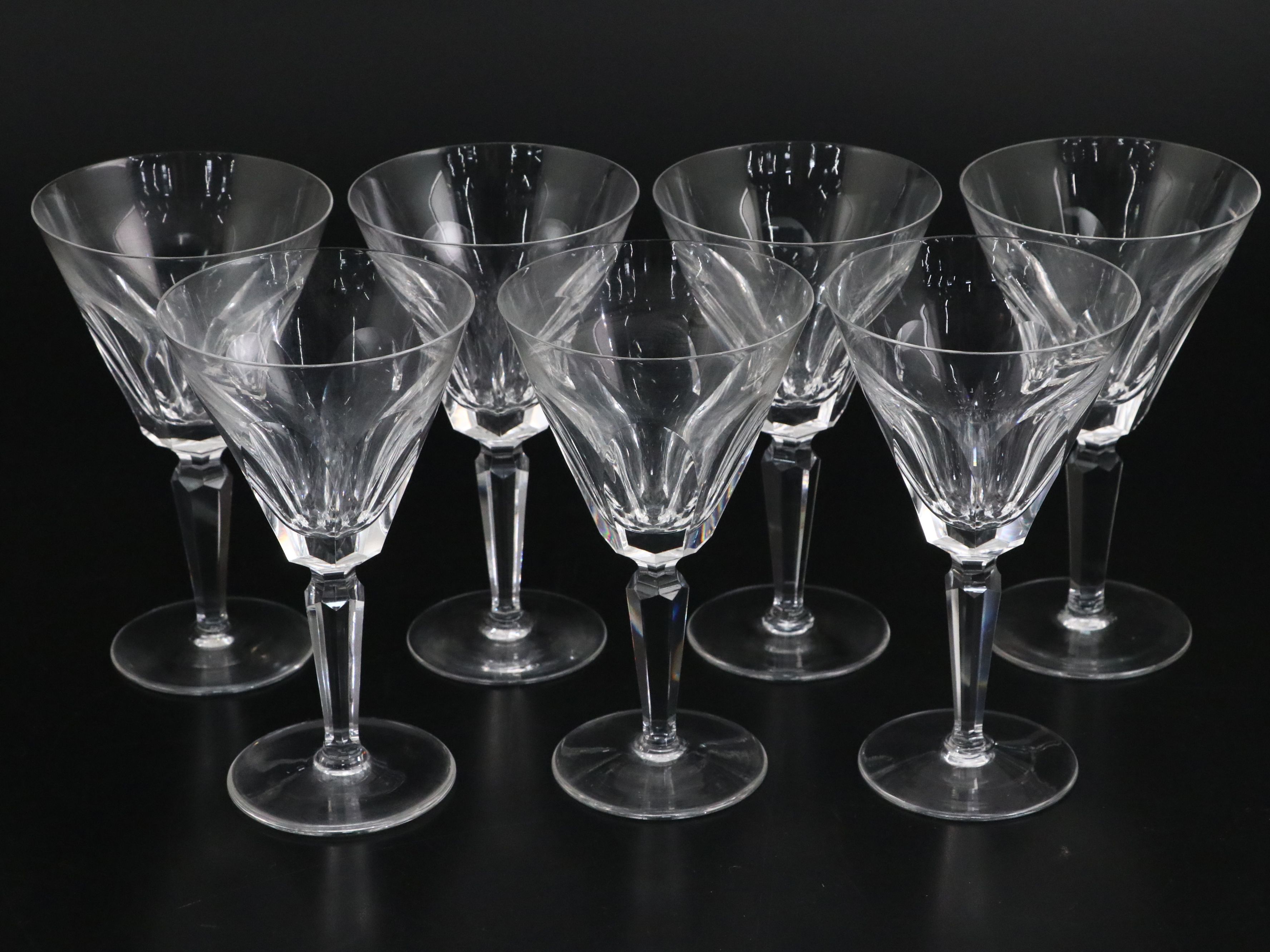 Waterford "Sheila" Crystal Champagne Coupes, Wine Glasses, and Water Goblets