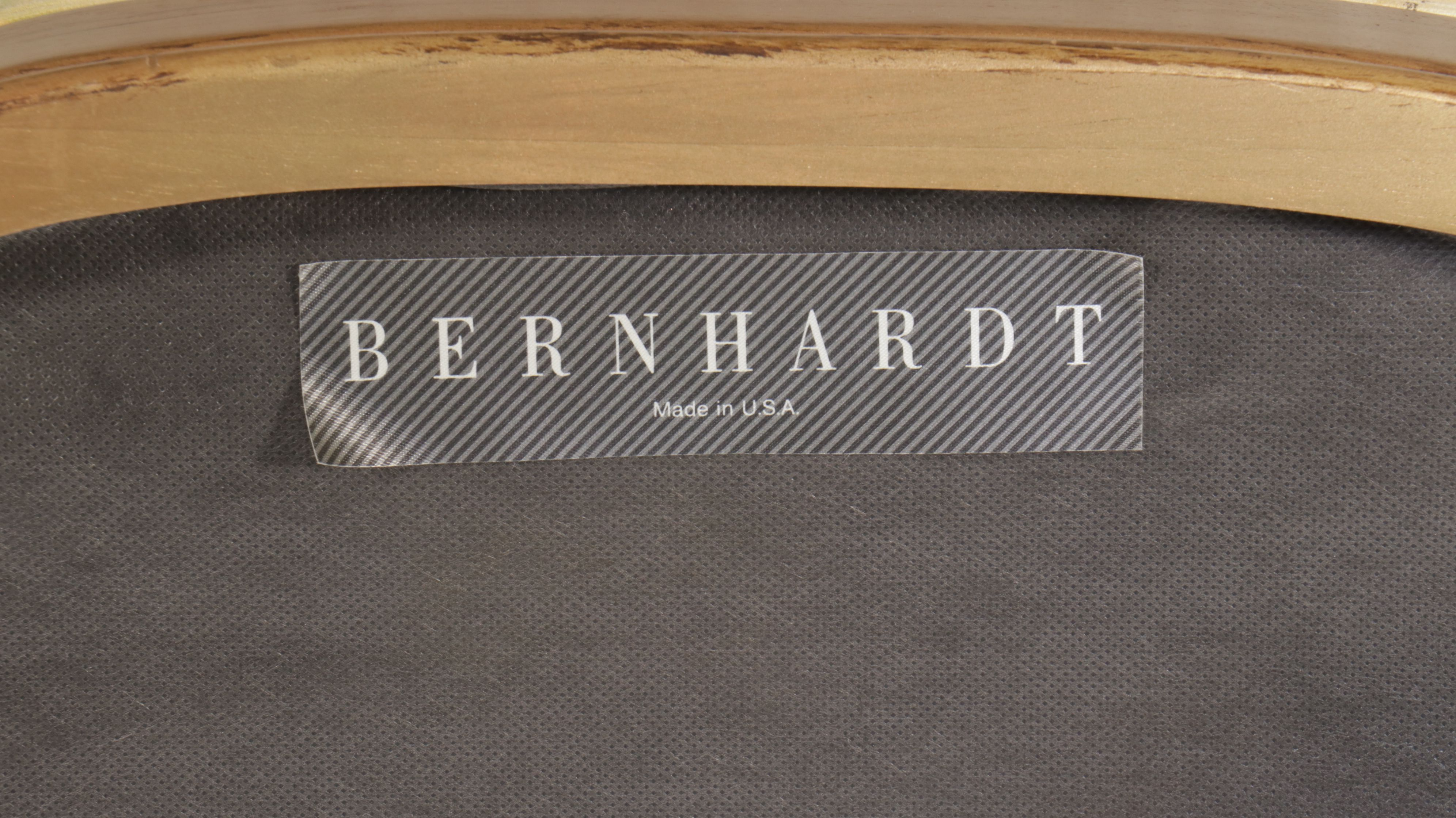 Bernhardt Gilt-Finished French Provincial Armchair and Ottoman