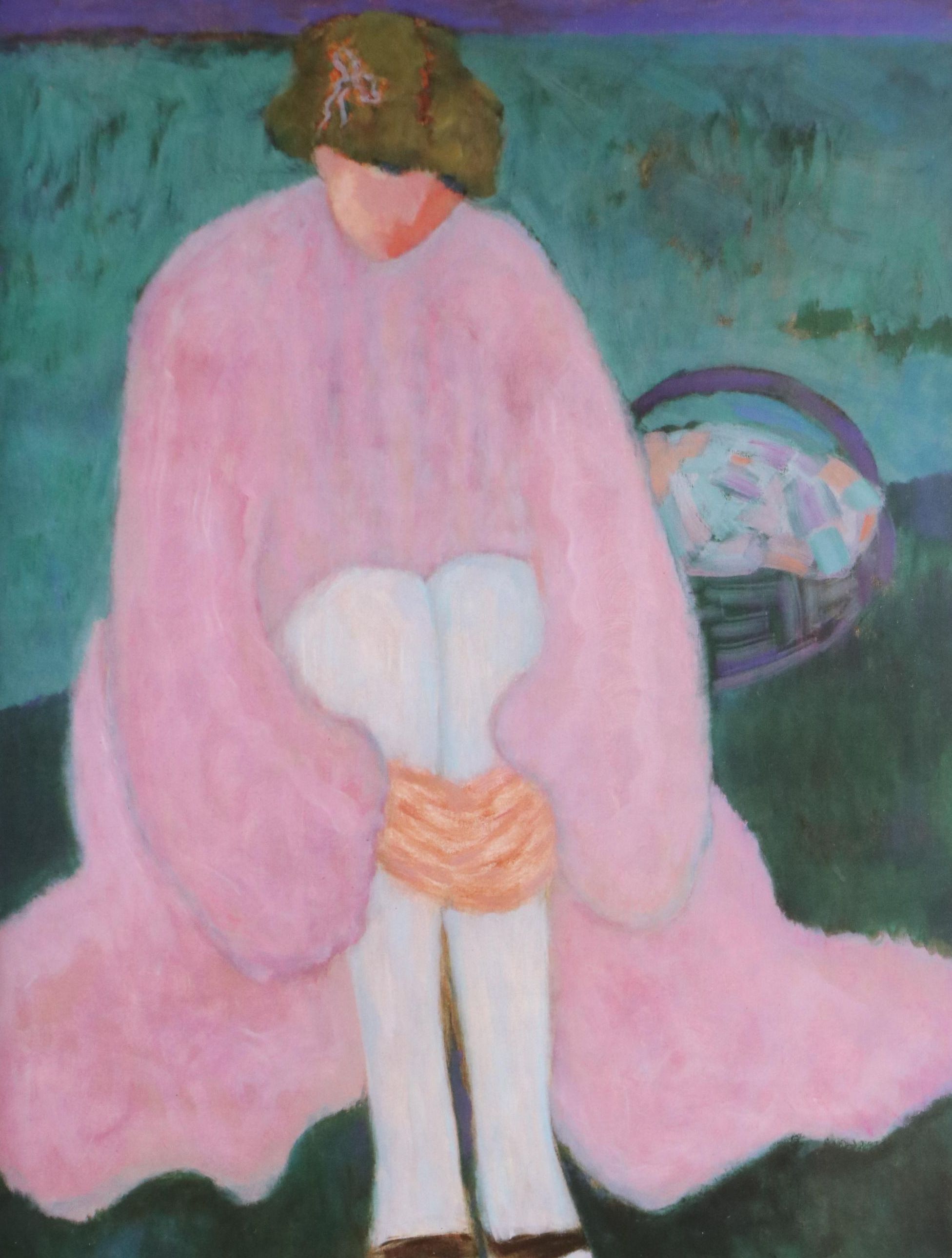 Barbara Wood Offset Lithograph "White Stockings," 1987